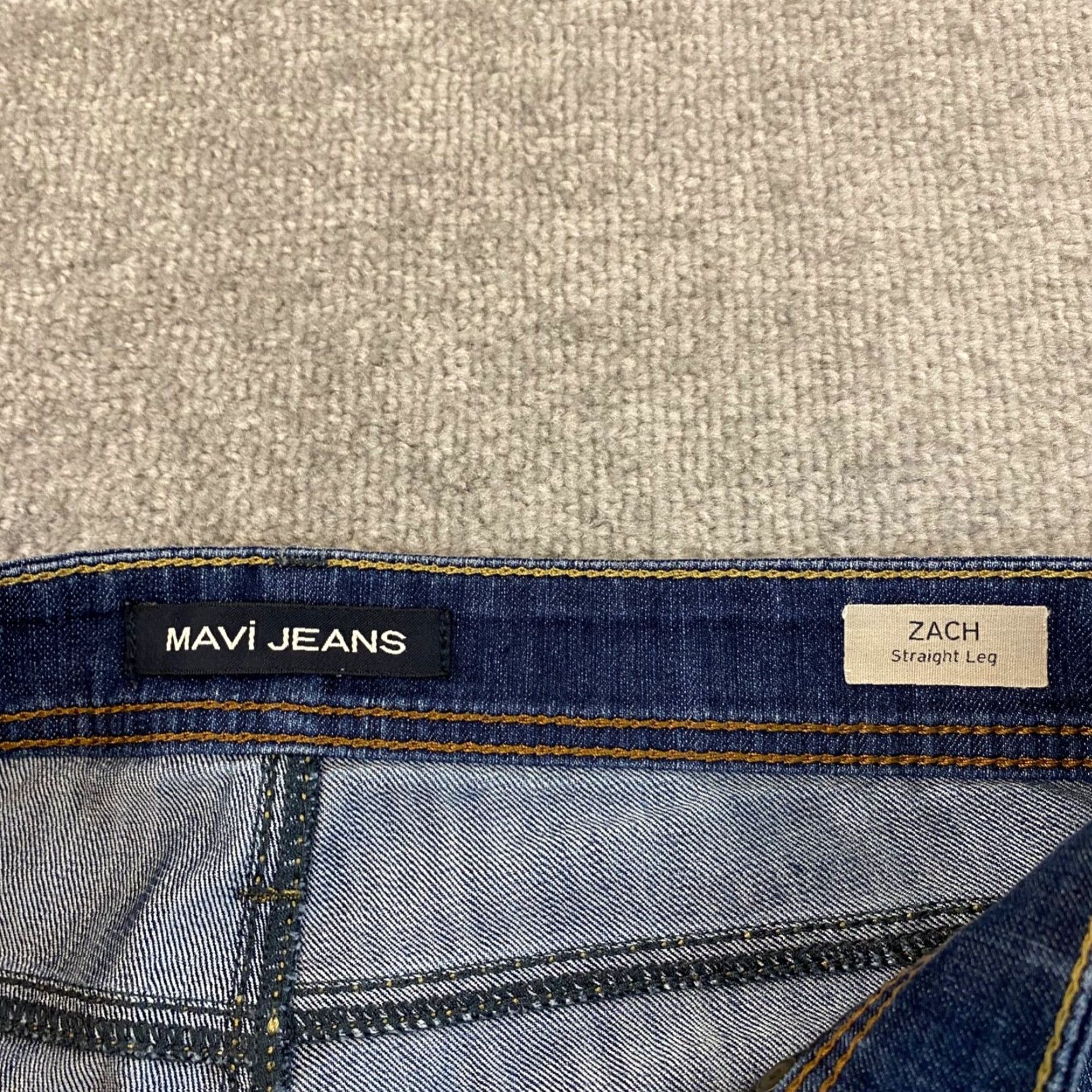 Vintage MAVI Zach Jeans Mens 30x32 Straight Leg Denim Pants Blue Medium Wash Stretch Size US 30 / EU 46 - 2 Thumbnail