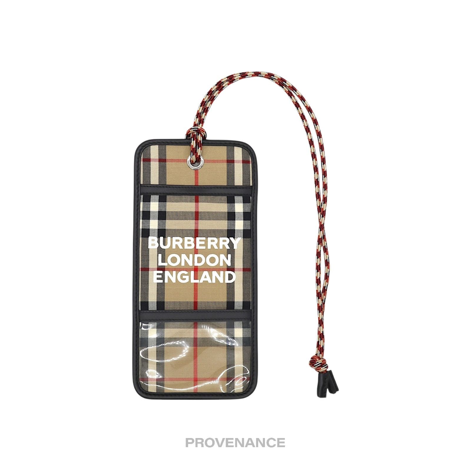 Burberry 🔴 Burberry London England Lanyard Wallet - Nova Check Black Size ONE SIZE - 1 Thumbnail