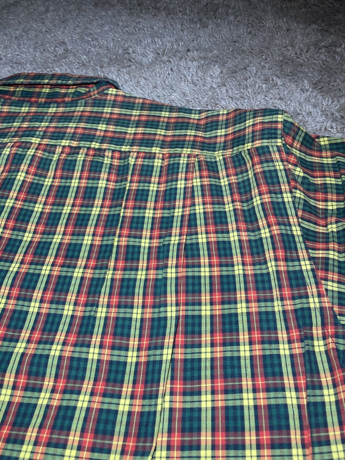 Bape 1996 Bape Plaid Green Red Button Down 90s Ape Logo OG Nigo Size US M / EU 48-50 / 2 - 10 Thumbnail