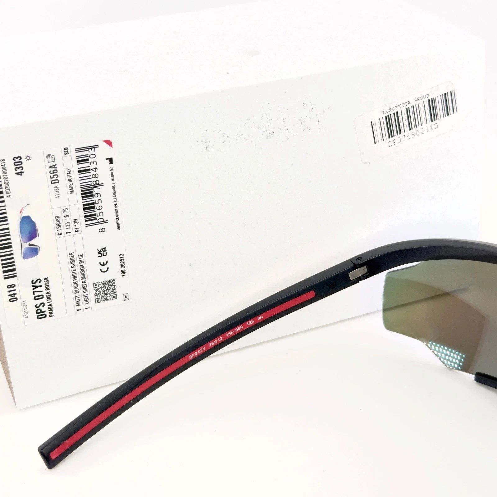 Prada PRADA PS07YS LINEA ROSSA ACTIVE 07Y White Blue Mirror Sport Size ONE SIZE - 6 Thumbnail