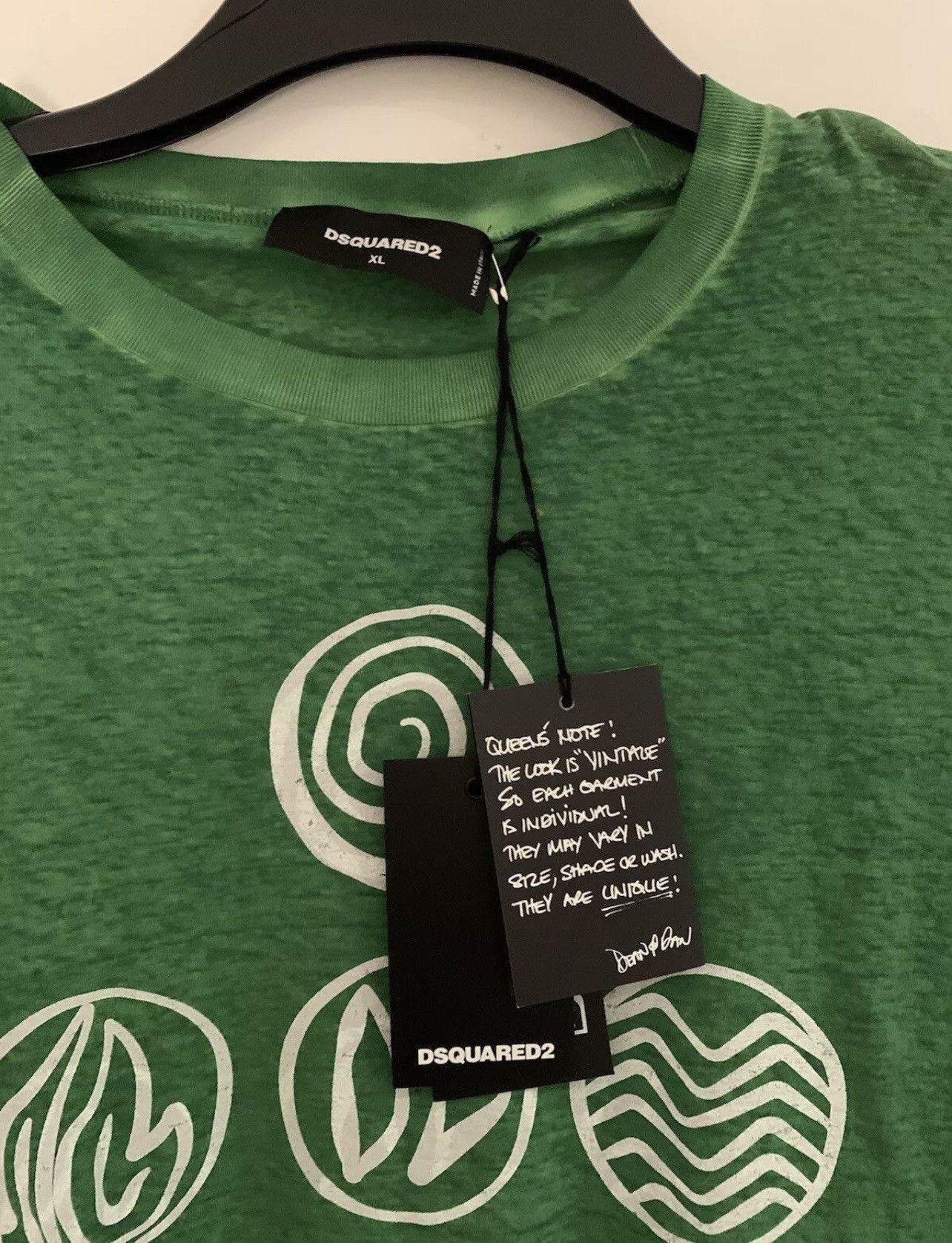 Dsquared2 Dsquared2 Printed T-shirt Green XL cool Fit Cotton Size US XL / EU 56 / 4 - 4 Thumbnail