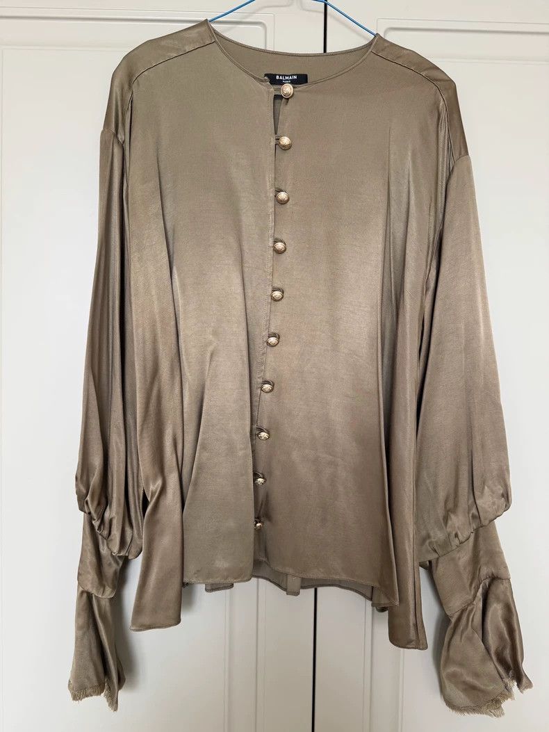 elegant balmain long sleeve shirt with buttons-dmc