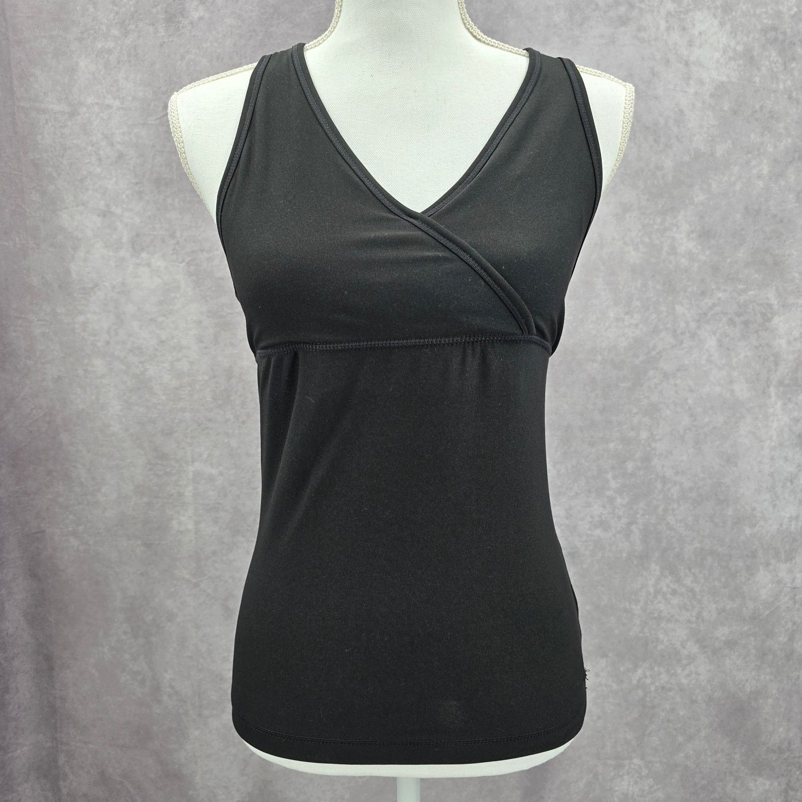 Other Danskin Now Black Crisscross Activewear Tank Top Small Size S / US 4 / IT 40 - 1 Thumbnail