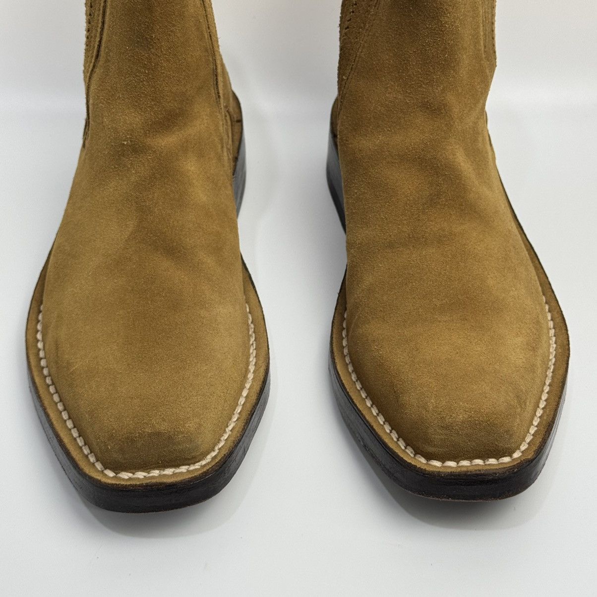 Kenzo Kenzo Kolorado Square Moc Toe Chelsea Boots - Tan Suede Size US 9 / EU 42 - 18 Thumbnail