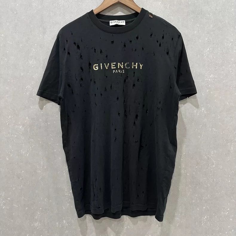 Givenchy Givenchy Distressed and ripped logo short-sleeve Size US XS / EU 42 / 0 - 1 Thumbnail
