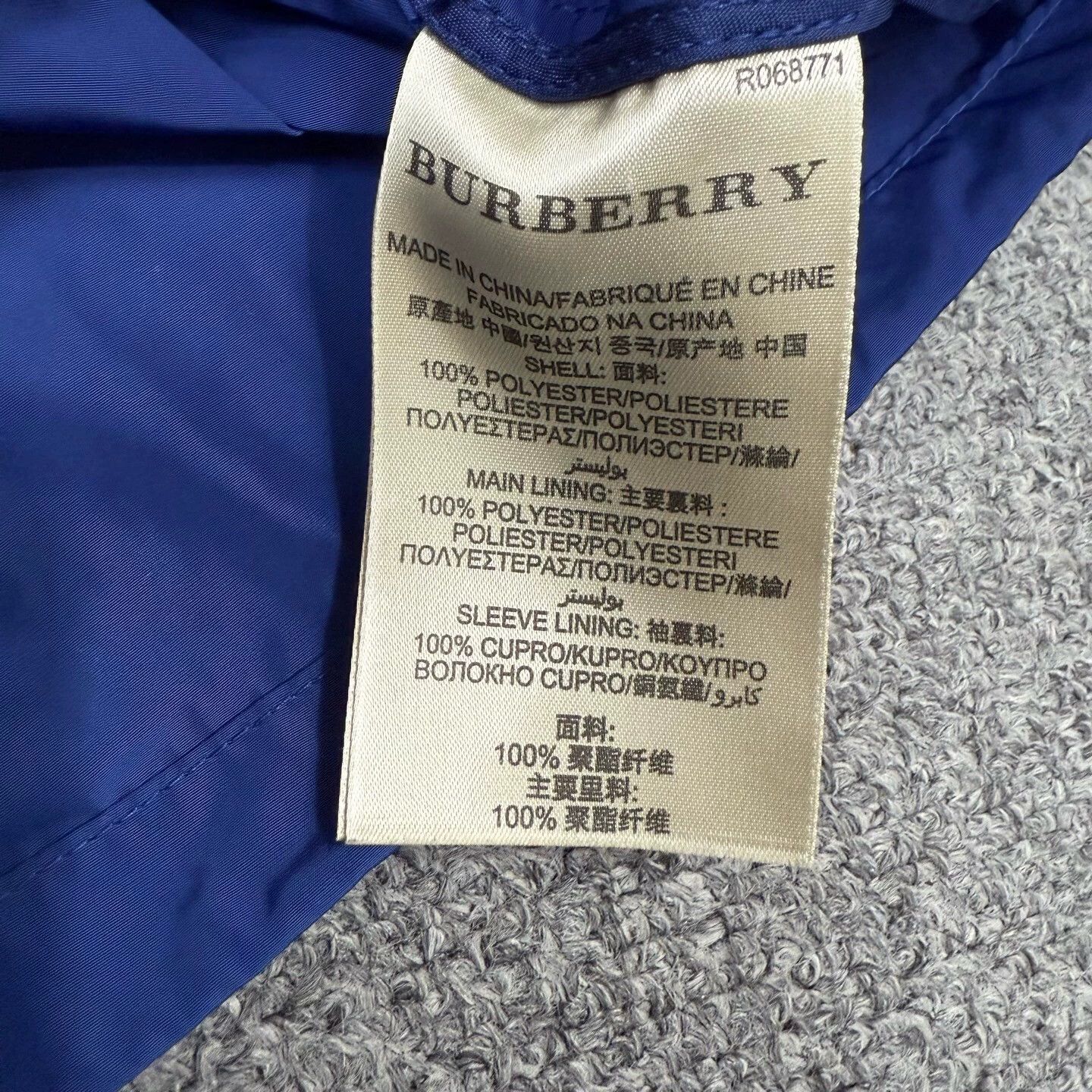 Burberry Burberry Blue Lined Check Wool Coat UK8 99% New Size S / US 4 / IT 40 - 4 Thumbnail
