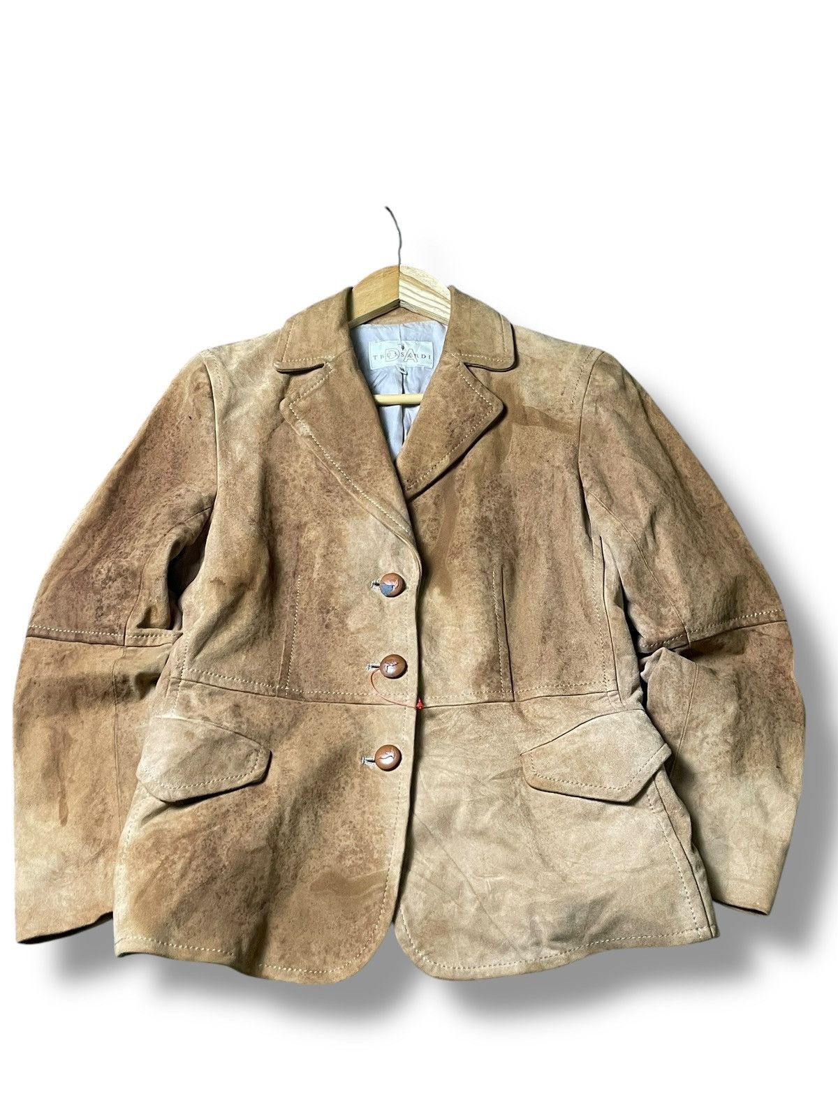 Trussardi × Vintage Trussardi Leather Suede Jacket (54) Size US XXS / EU 40 - 5 Thumbnail