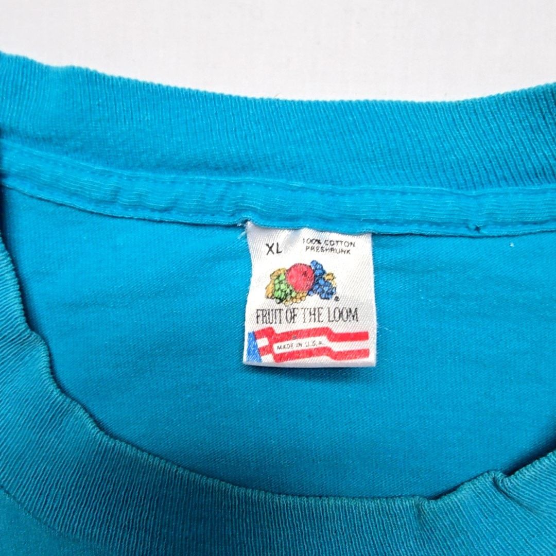 Fruit Of The Loom Vintage Young Not Shirt Graphic Tee Blue 90s XL USA Made Size US XL / EU 56 / 4 - 9 Thumbnail