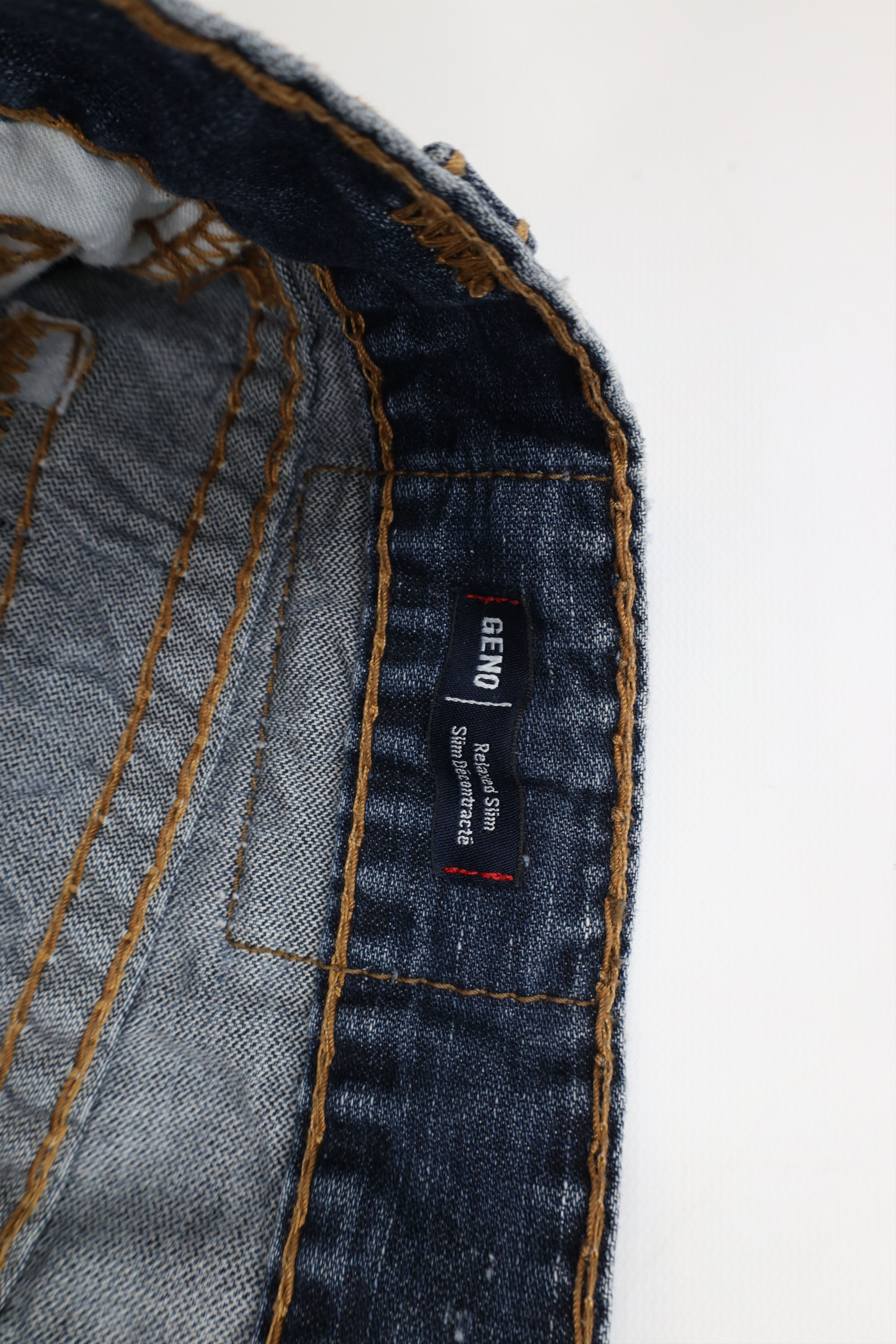 True Religion × Vintage True Religion Relaxed Slim Thick Stitch Denim Jeans USA Blue Size US 36 / EU 52 - 10 Thumbnail