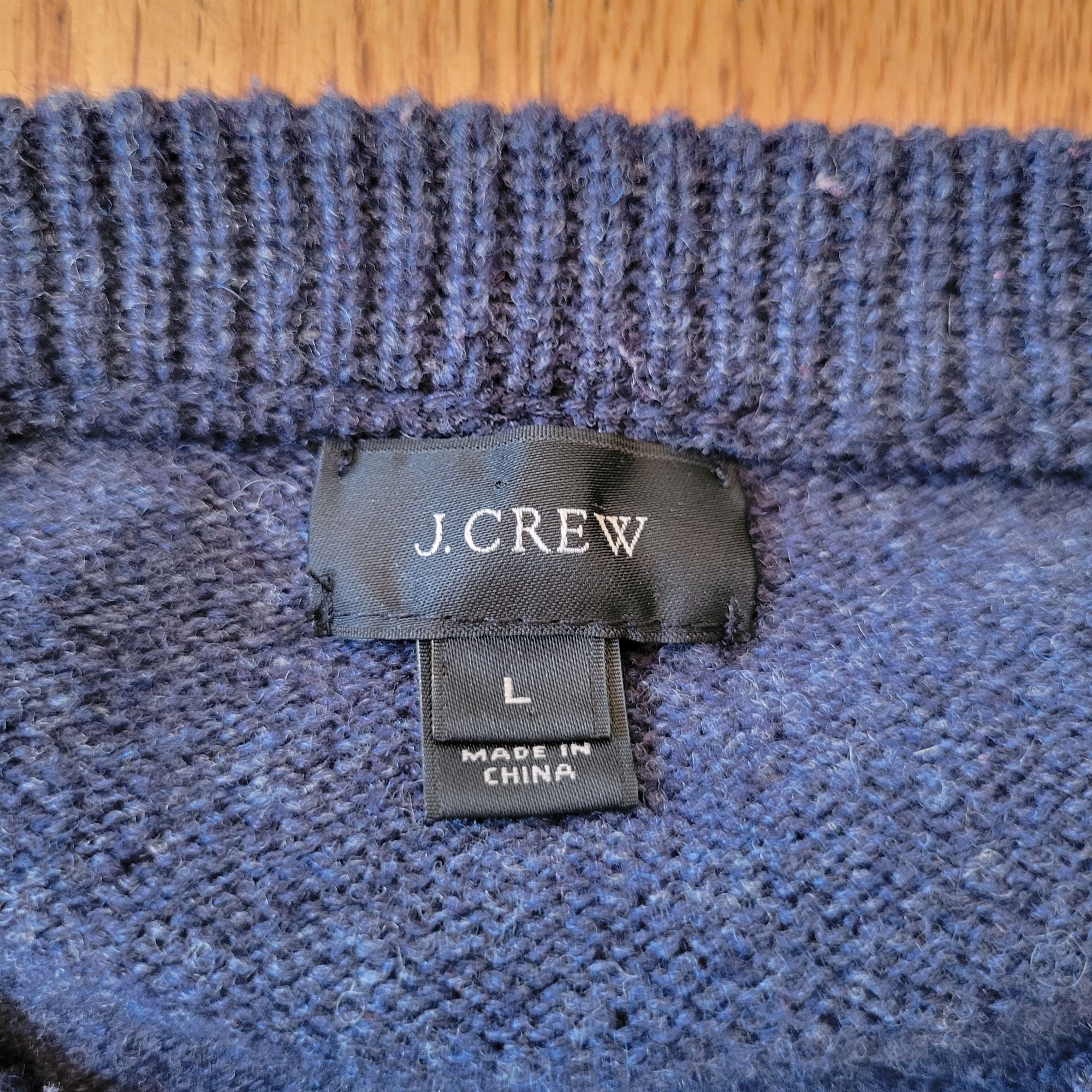 J.Crew J Crew Blue Lambs Wool Pullover Sweater L Preppy Academia Tw Size US L / EU 52-54 / 3 - 2 Thumbnail