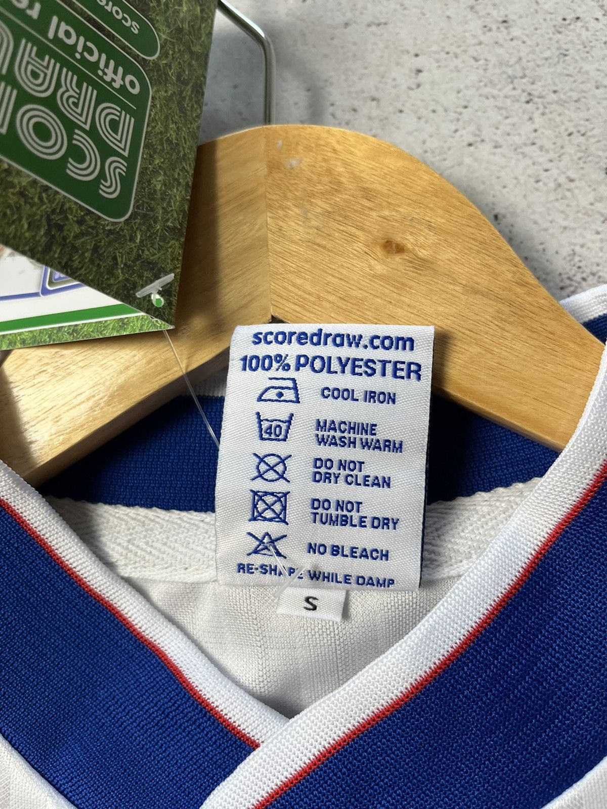 Vintage SCORE DRAW GLASGOW RANGERS 1990 AWAY VINTAGE SOCCER JERSEY Size US S / EU 44-46 / 1 - 5 Thumbnail