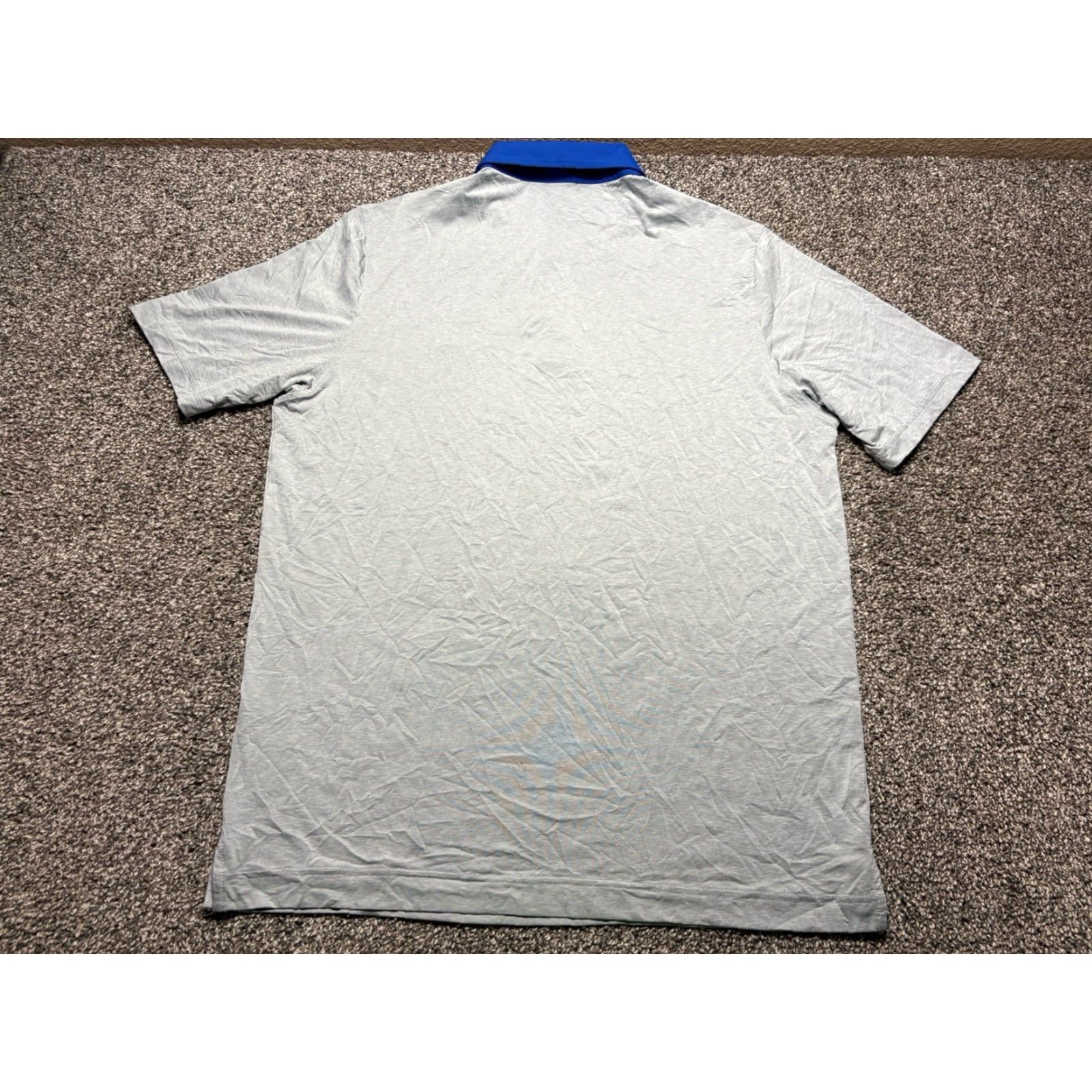 Vintage USGA Polo Mens Large Gray Blue Contrast Collar Polo Shirt Regular Fit Size US L / EU 52-54 / 3 - 3 Thumbnail