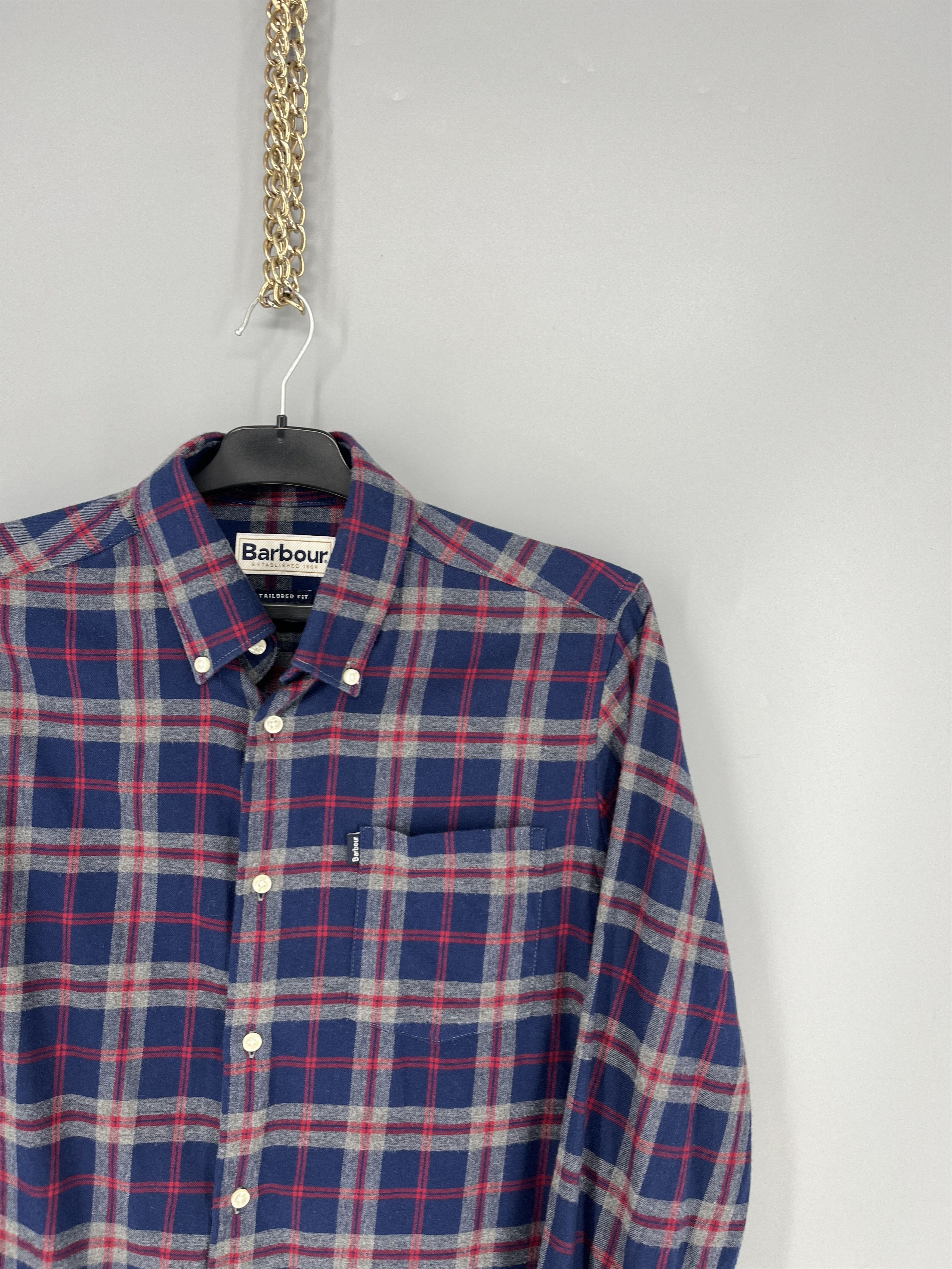 Barbour Vintage Y2K Barbour Tailored Flannel Shirt Size US M / EU 48-50 / 2 - 5 Thumbnail