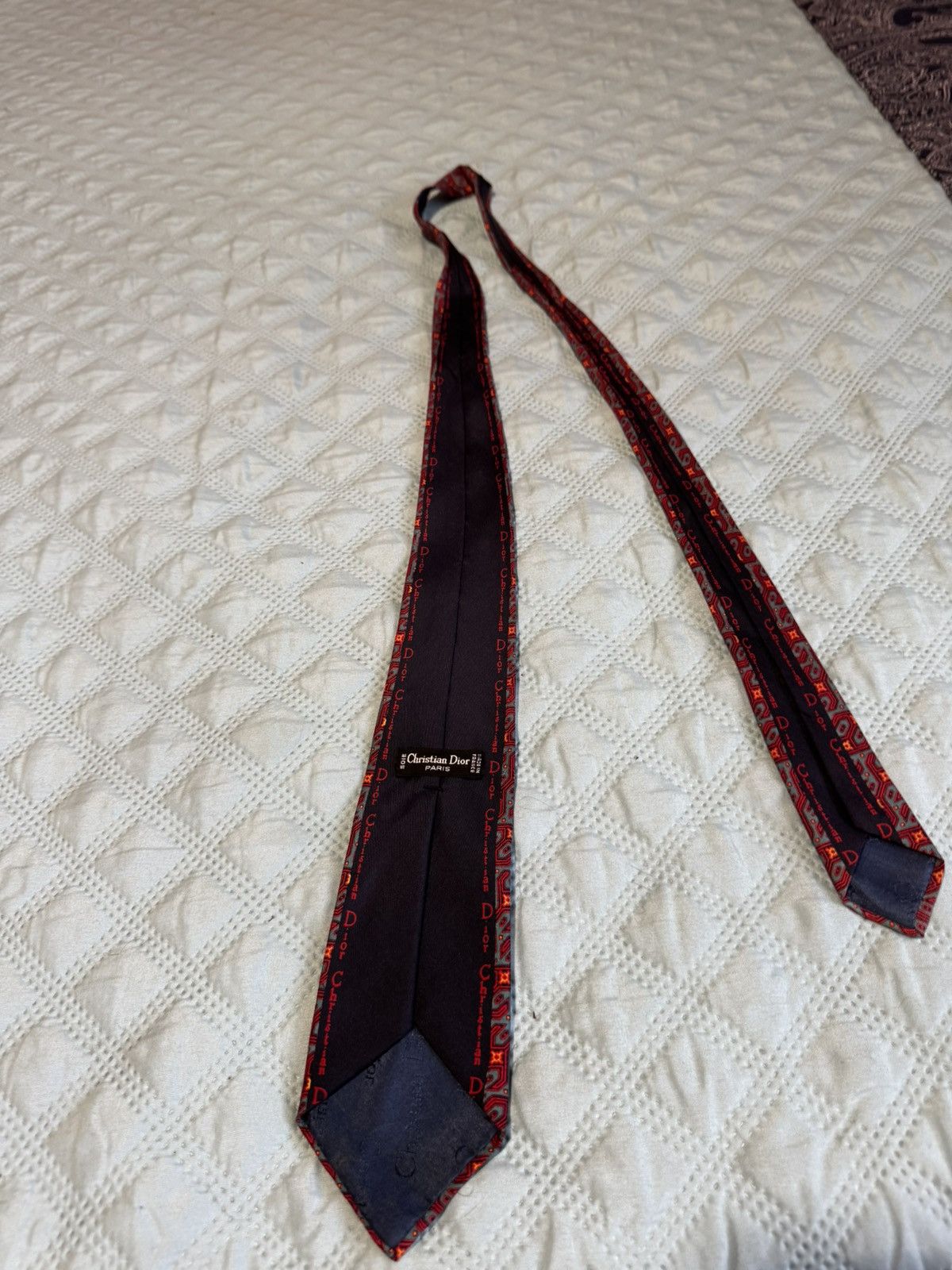 Christian Dior Monsieur Vintage Christian Dior Silk Tie - Graphic "Dior" Pattern Size 40 - 3 Thumbnail