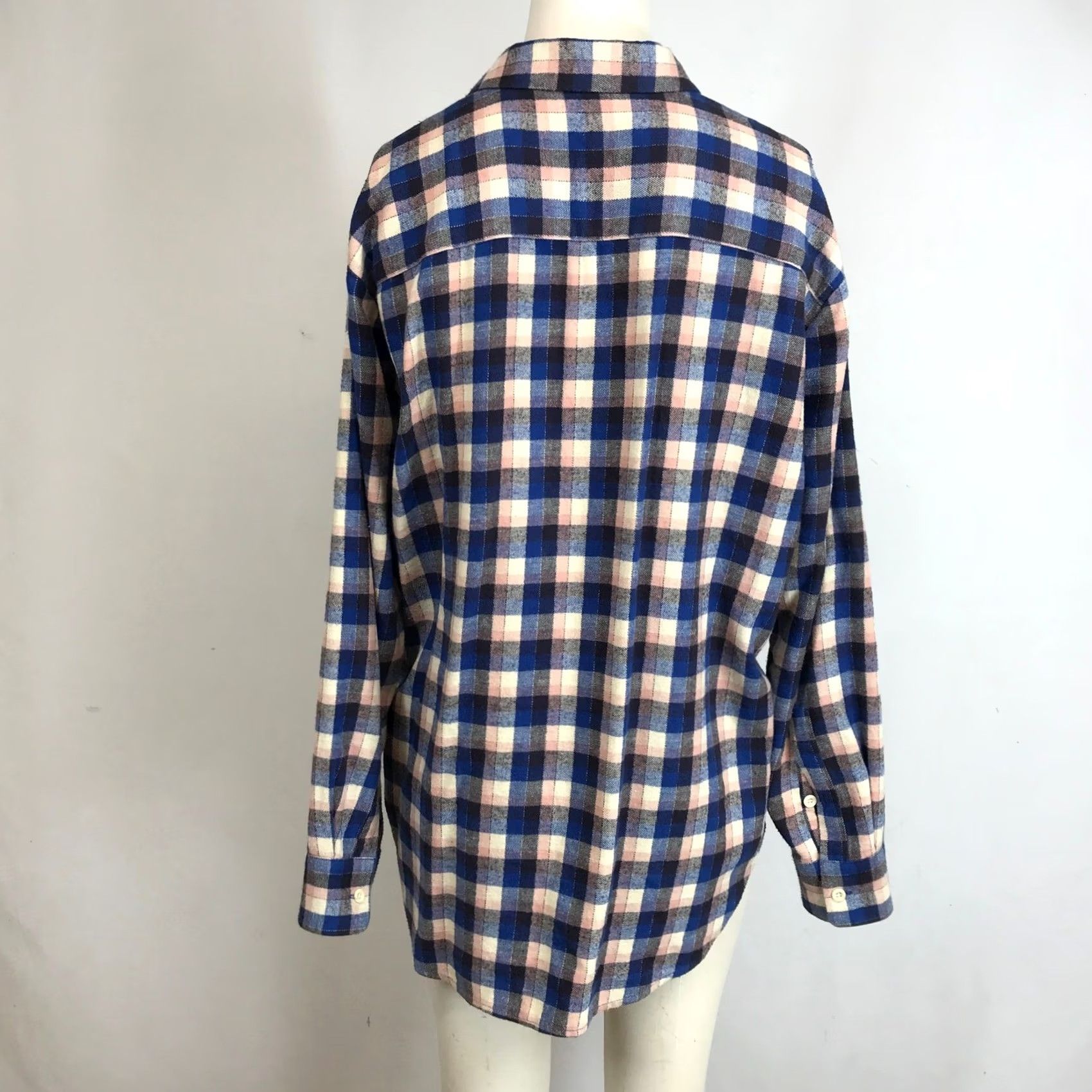 Madewell Madewell Womens Small Blue Pink Plaid Flannel Button Down Shirt Cotton Relaxed Size S / US 4 / IT 40 - 5 Thumbnail