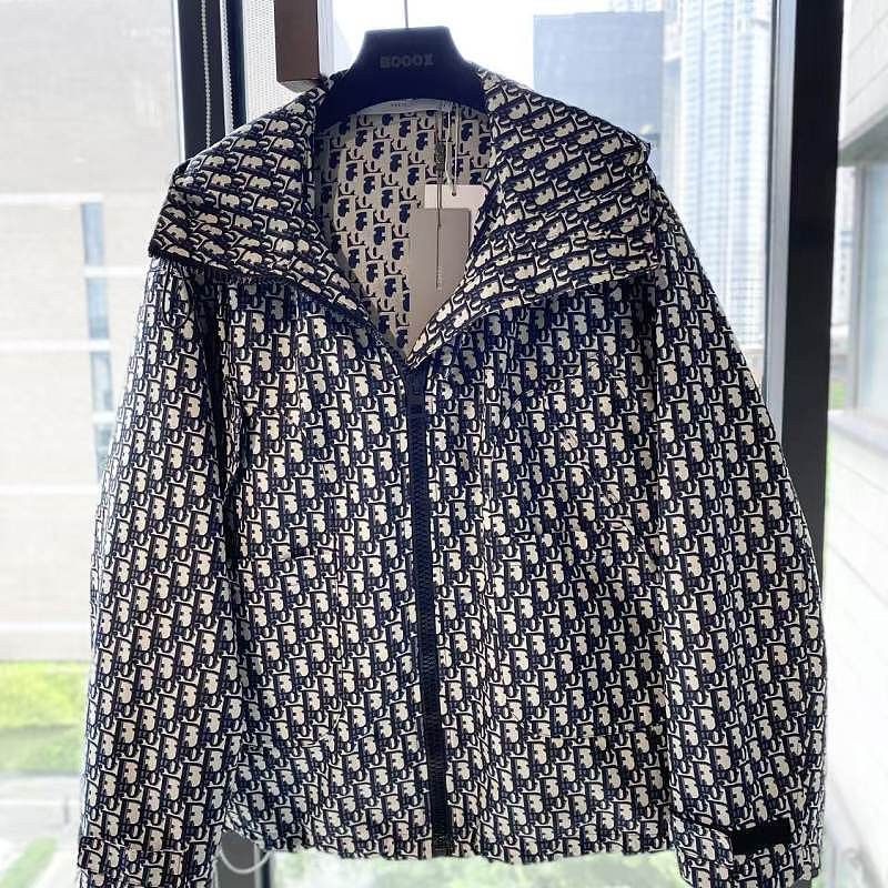 Dior Dior Oblique Print Zip Jacket Size L Size L / US 10 / IT 46 - 1 Thumbnail