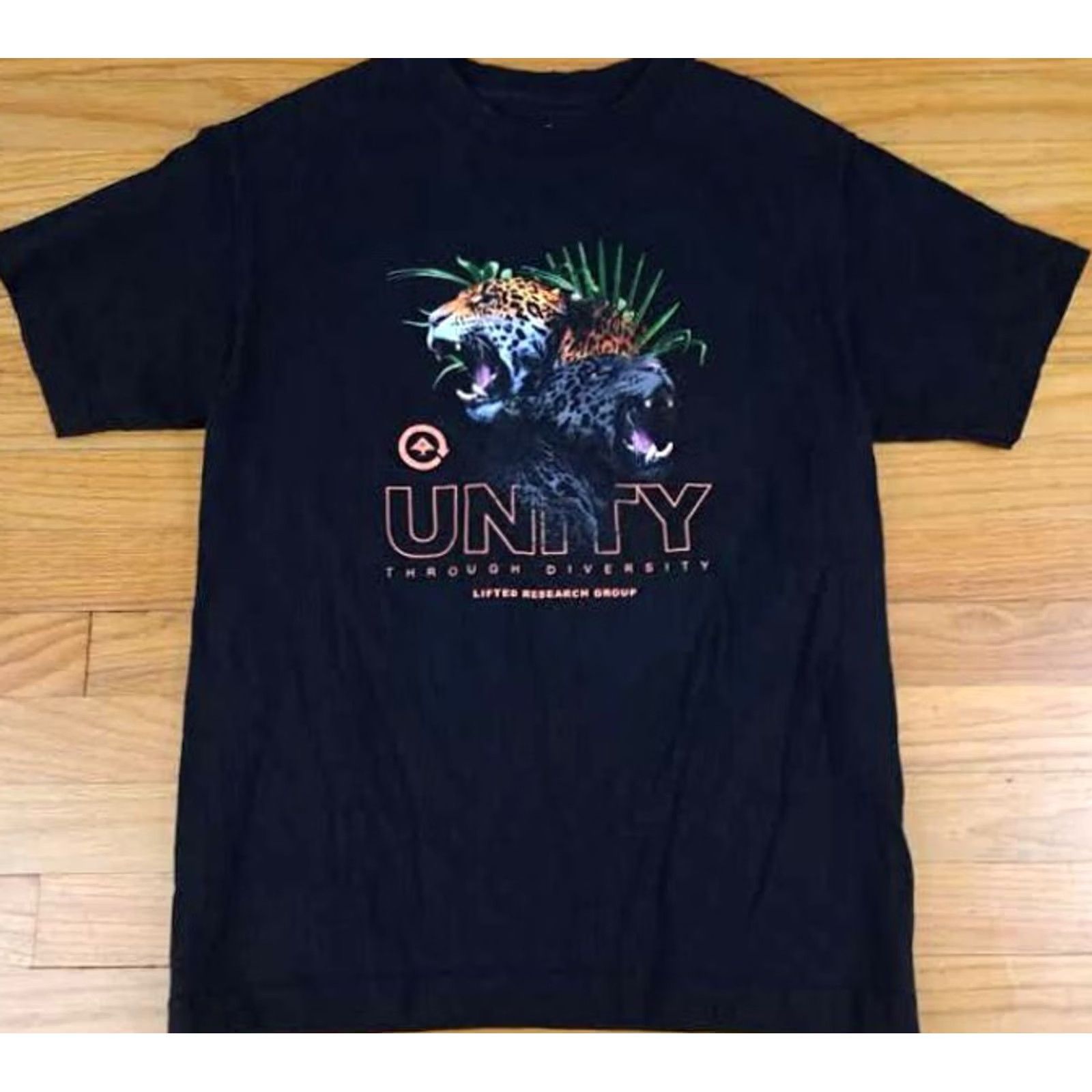 Vintage VINTAGE LRG T-Shirt Black Unity Medium Men Regular Crew Neck Short Sleeve Graphic Print Leopard Pattern Size US M / EU 48-50 / 2 - 2 Thumbnail