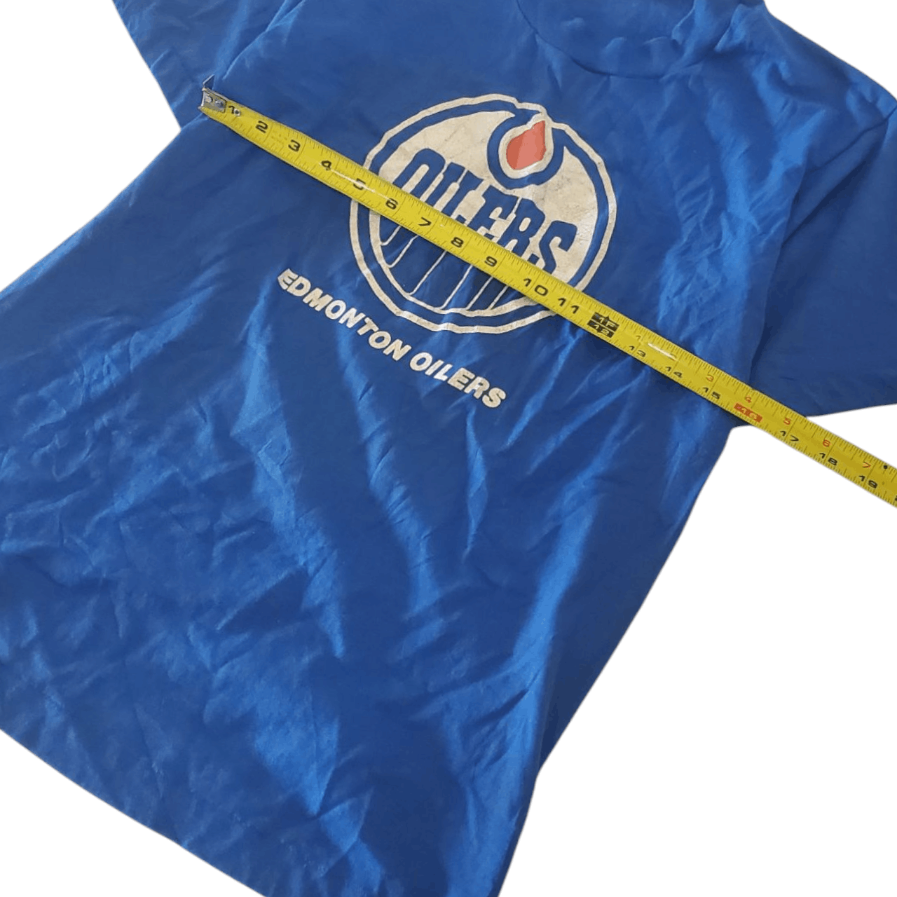 NHL × Vintage 90s Edmonton Oilers Logo T-Shirt Size US M / EU 48-50 / 2 - 5 Thumbnail