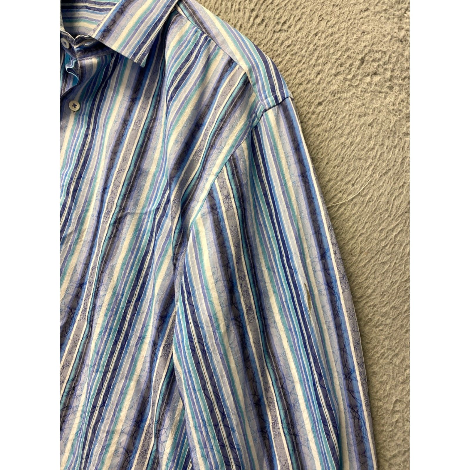 BUGATCHI BUGATCHI Mens Large Long Sleeve Button-Up Shirt Multicolor Cotton Unique Size US L / EU 52-54 / 3 - 7 Thumbnail