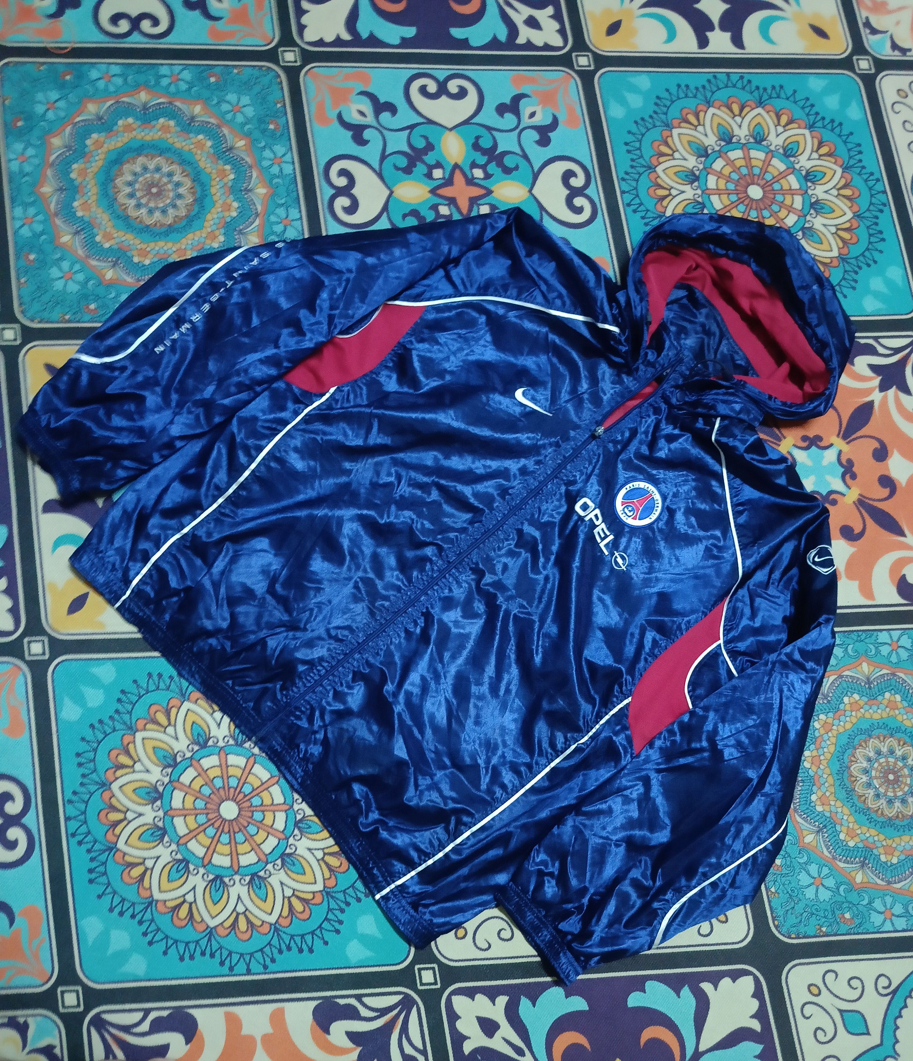 Nike 90s PSG Nike track suit vintage navy pants windbreaker Size US XL / EU 56 / 4 - 3 Thumbnail