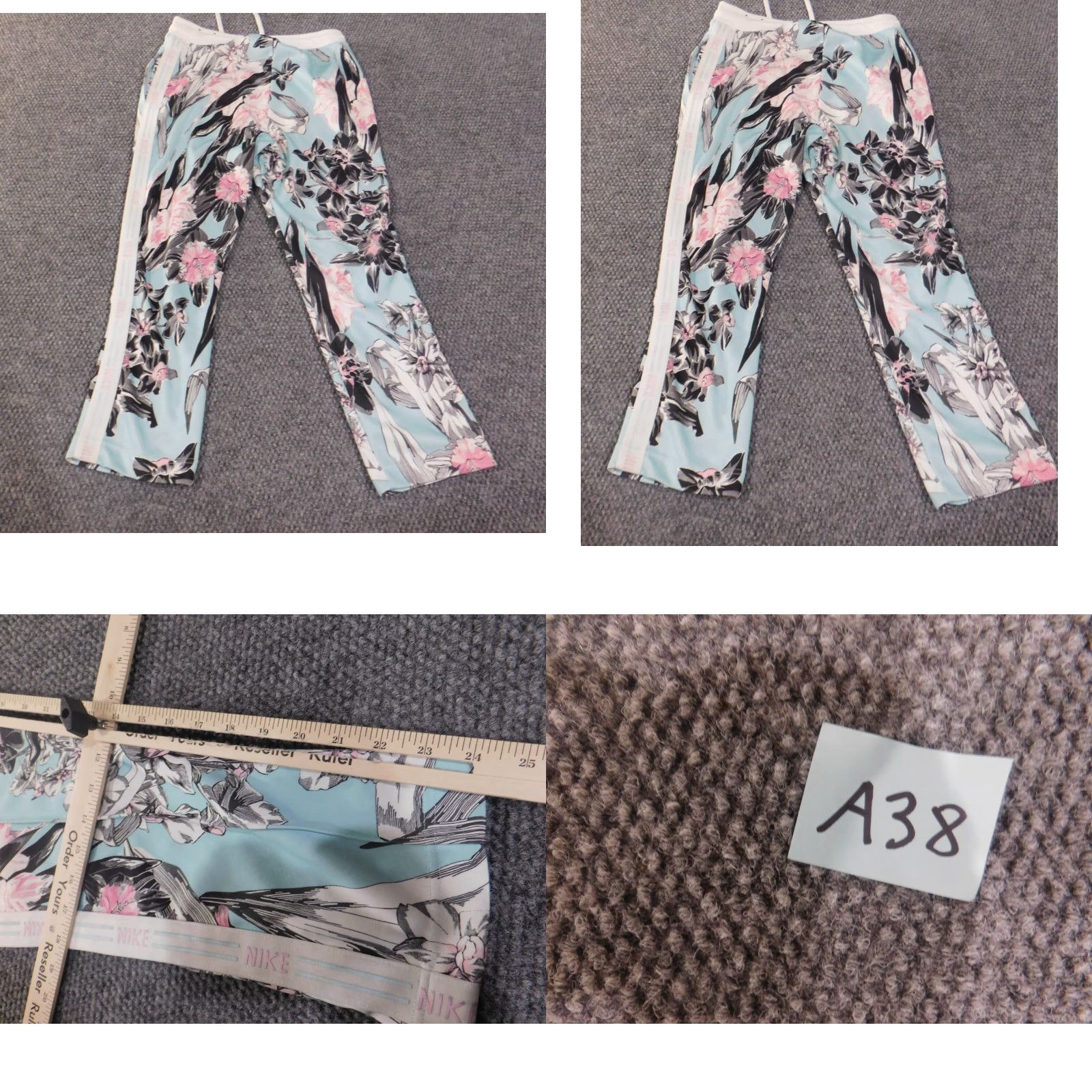 Nike **Blue Floral Nike Sweatpants Women's Small Stretch Active** User: **Blue Floral Nike Women's Sweatpants Size Small Stretch Active** Size 28" / US 6 / IT 42 - 8 Thumbnail