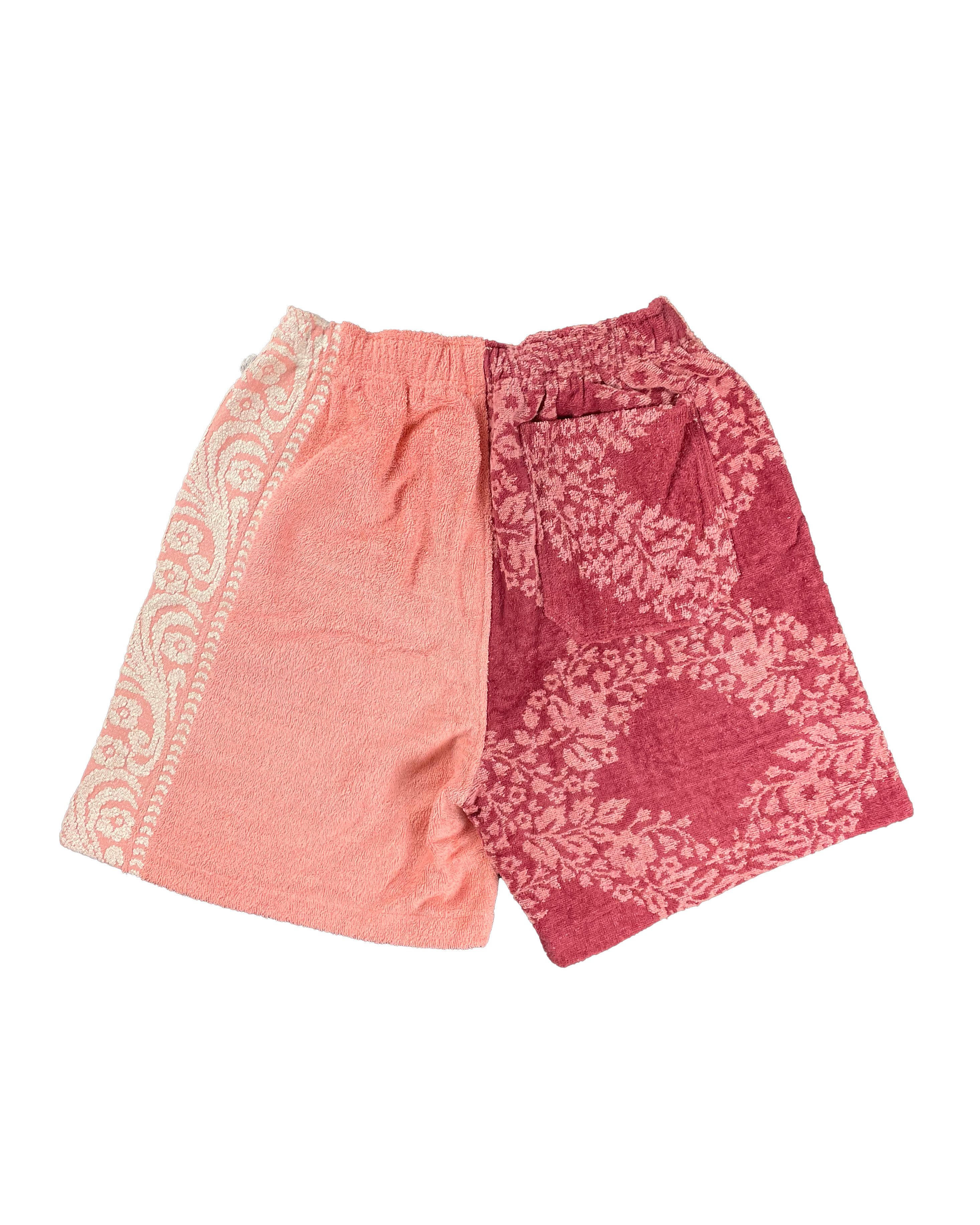 Bode One-of-a-Kind 1/1 Floral Wine Towel Shorts Size US 31 - 2 Thumbnail