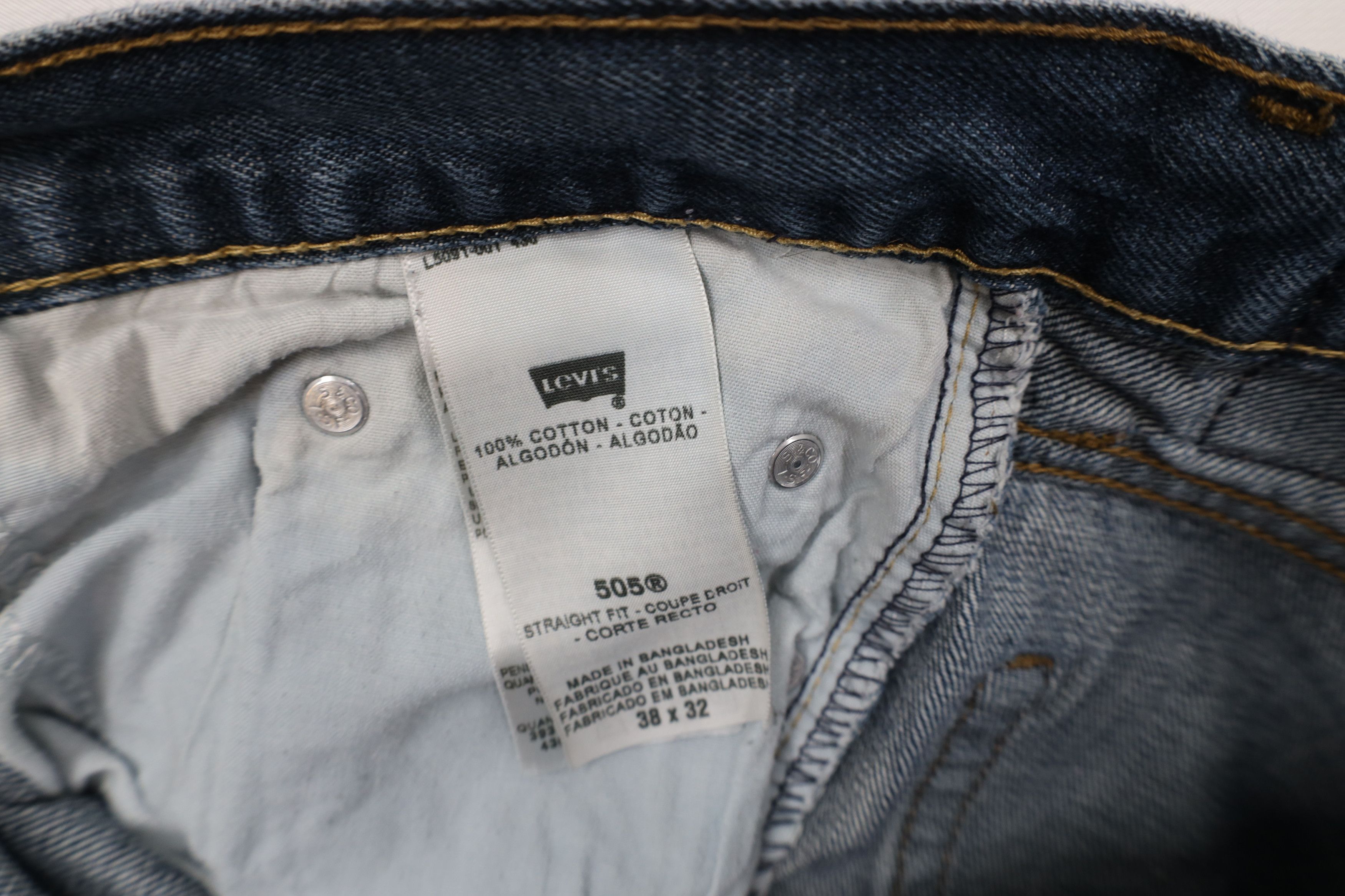 Levi's Vintage Y2K Levis 505 Regular Fit Straight Leg Denim Jeans Size US 38 / EU 54 - 8 Thumbnail