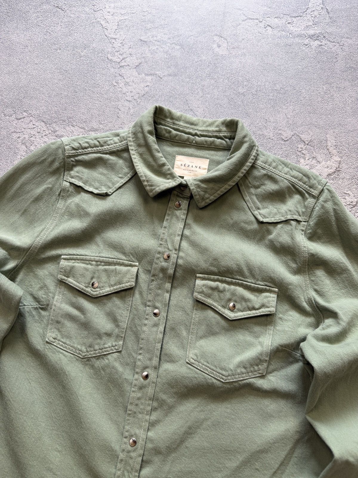 Other Vintage Sezane Denim Jacket Shirt Size US S / EU 44-46 / 1 - 2 Thumbnail