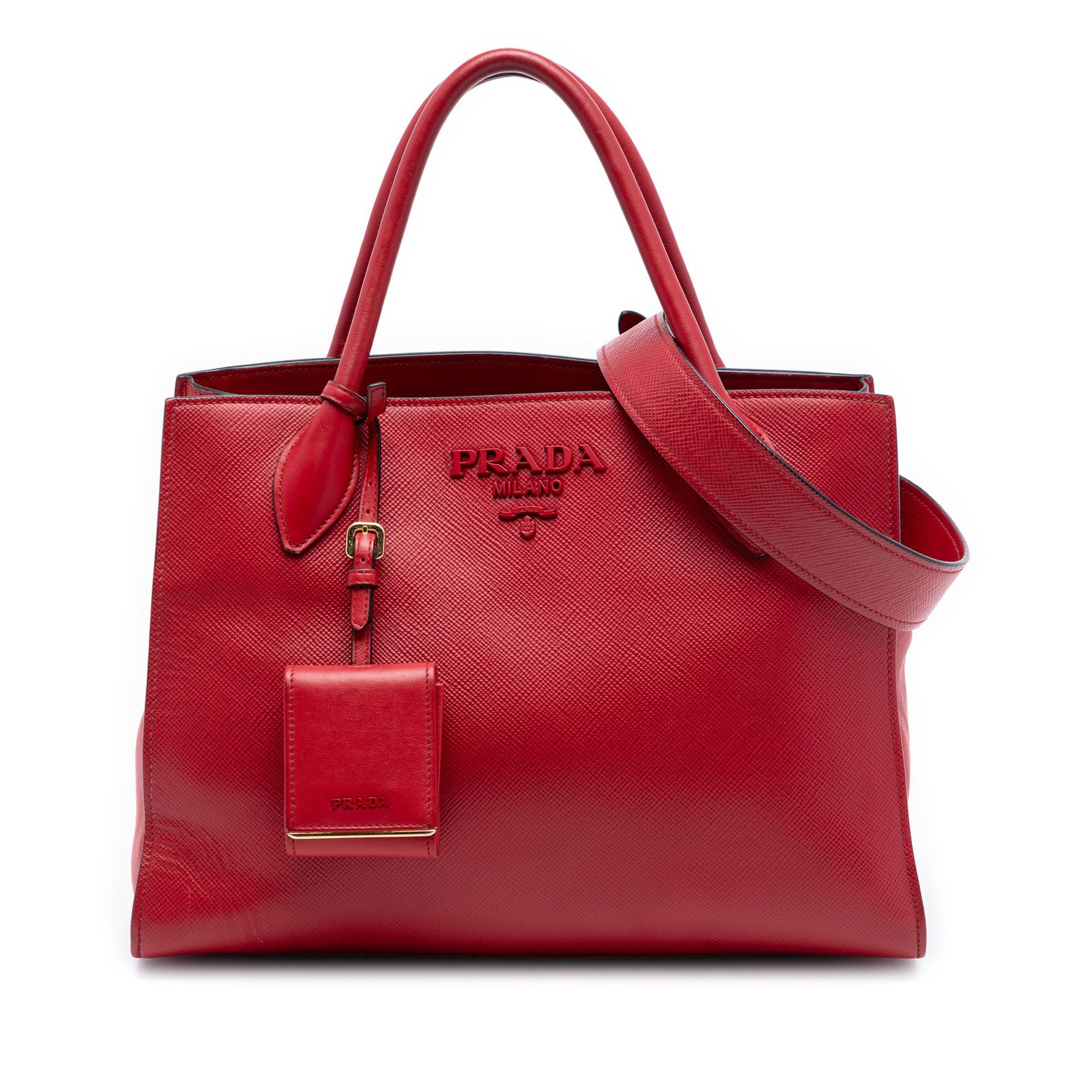 Prada Medium Saffiano Cuir Monochrome Top Handle Tote Size ONE SIZE - 1 Thumbnail