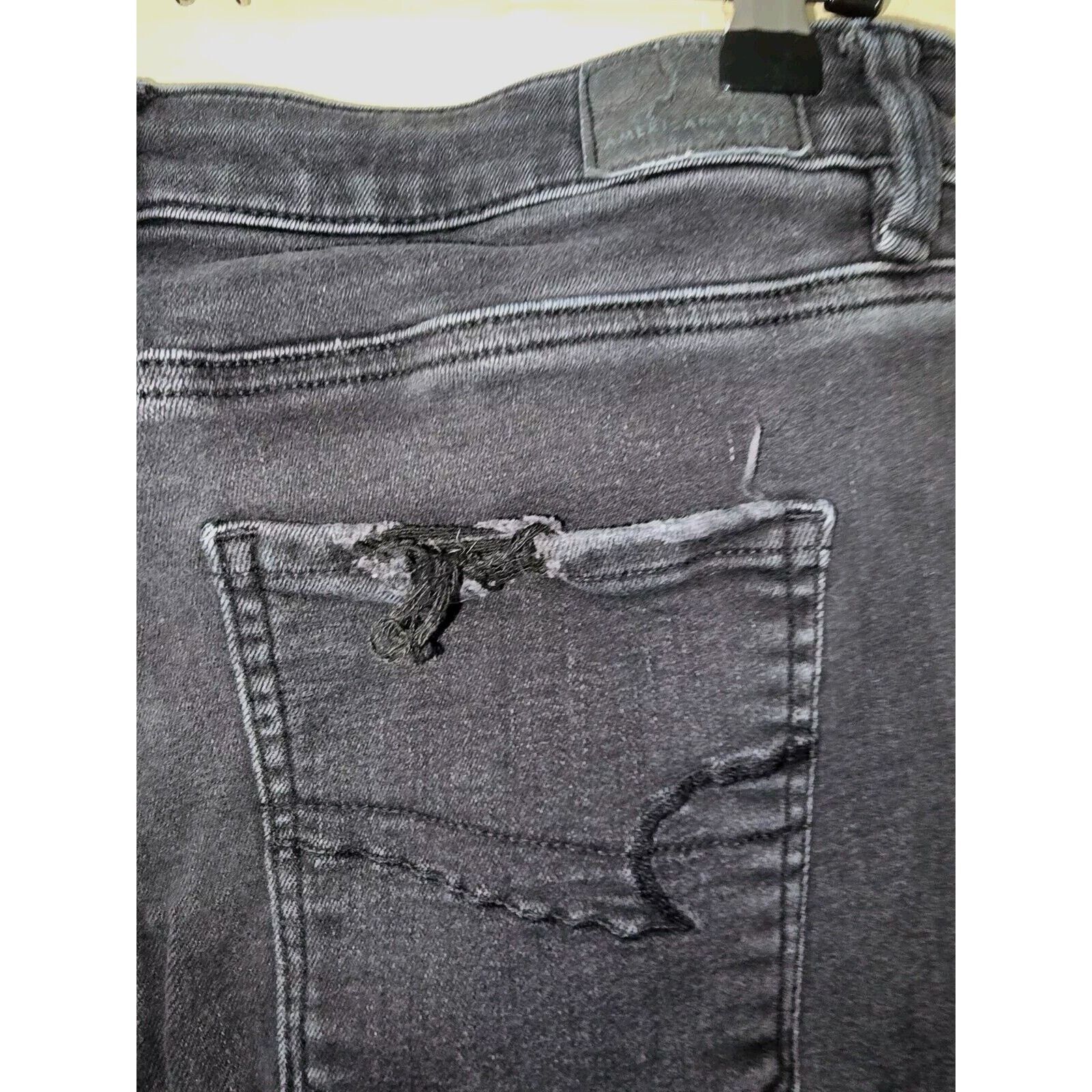 American Eagle Outfitters American Eagle Womens 10 Next Level Women Jeans Black Skinny Size 32" / US 10 / IT 46 - 7 Thumbnail