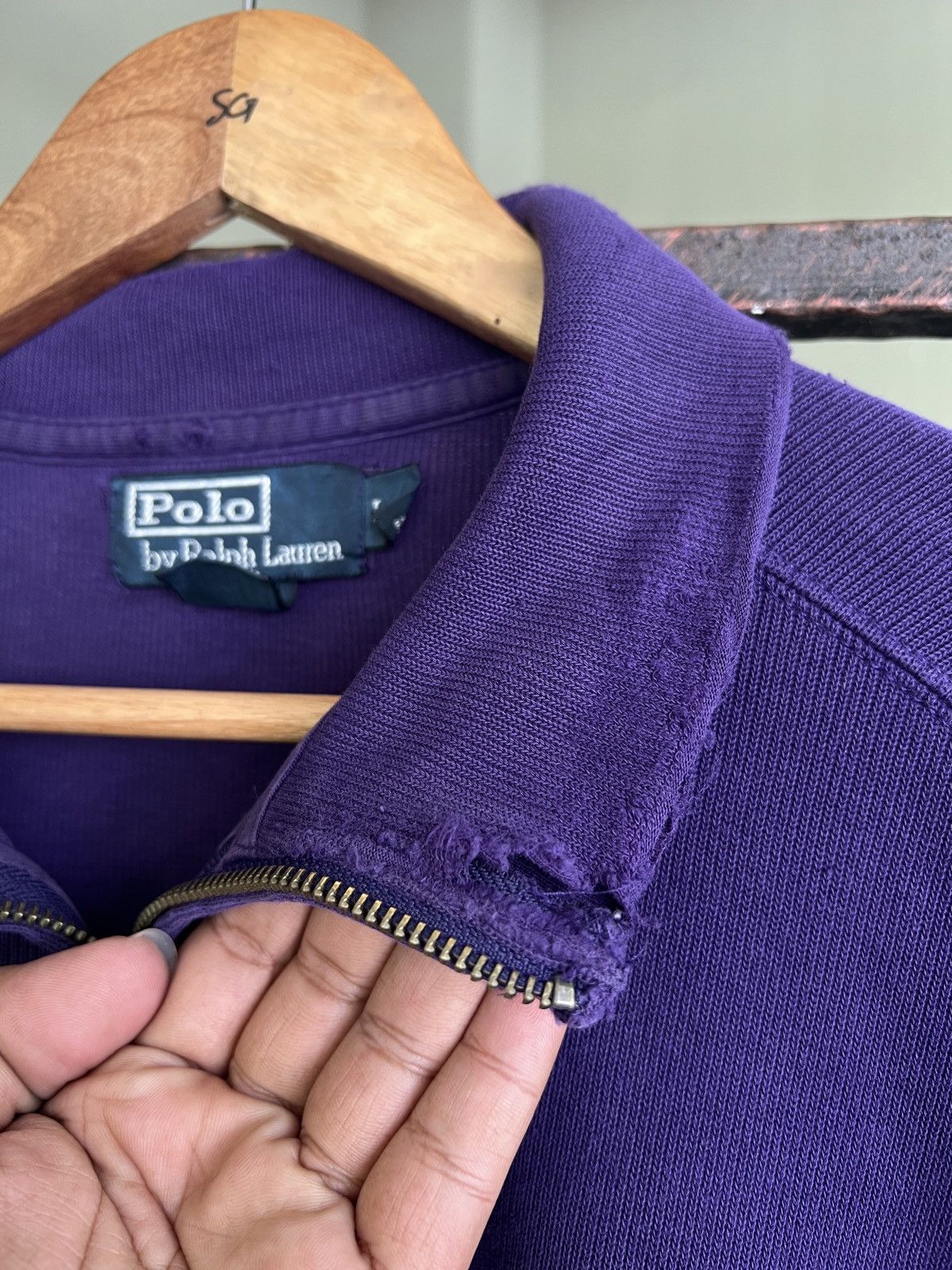 Polo Ralph Lauren Vintage Polo Ralph Luren quater zipper Size US XXL / EU 58 / 5 - 3 Thumbnail