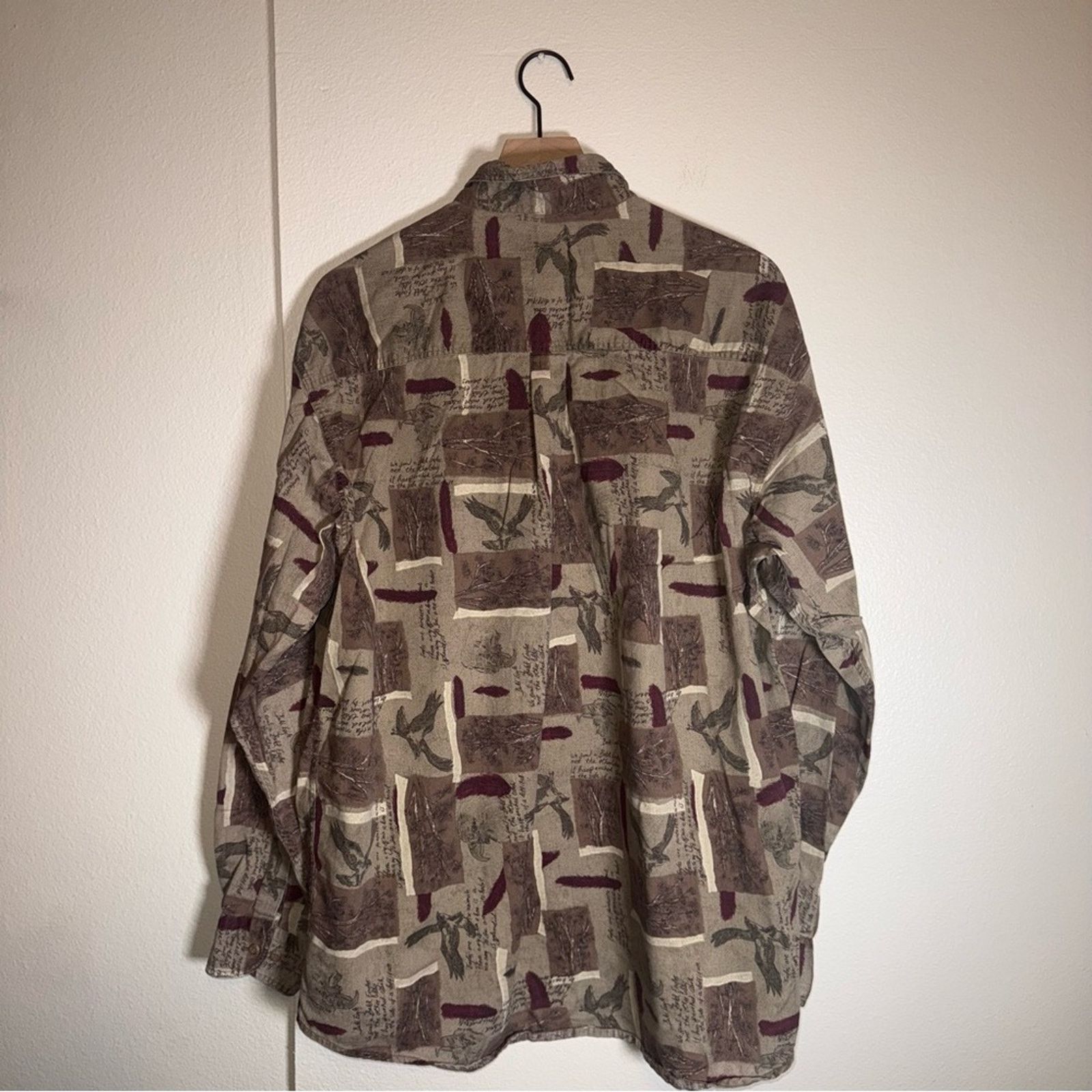 Woolrich Woolen Mills WOOLRICH eagle print gorpcore cotton button up shirt XL Size US XL / EU 56 / 4 - 4 Thumbnail