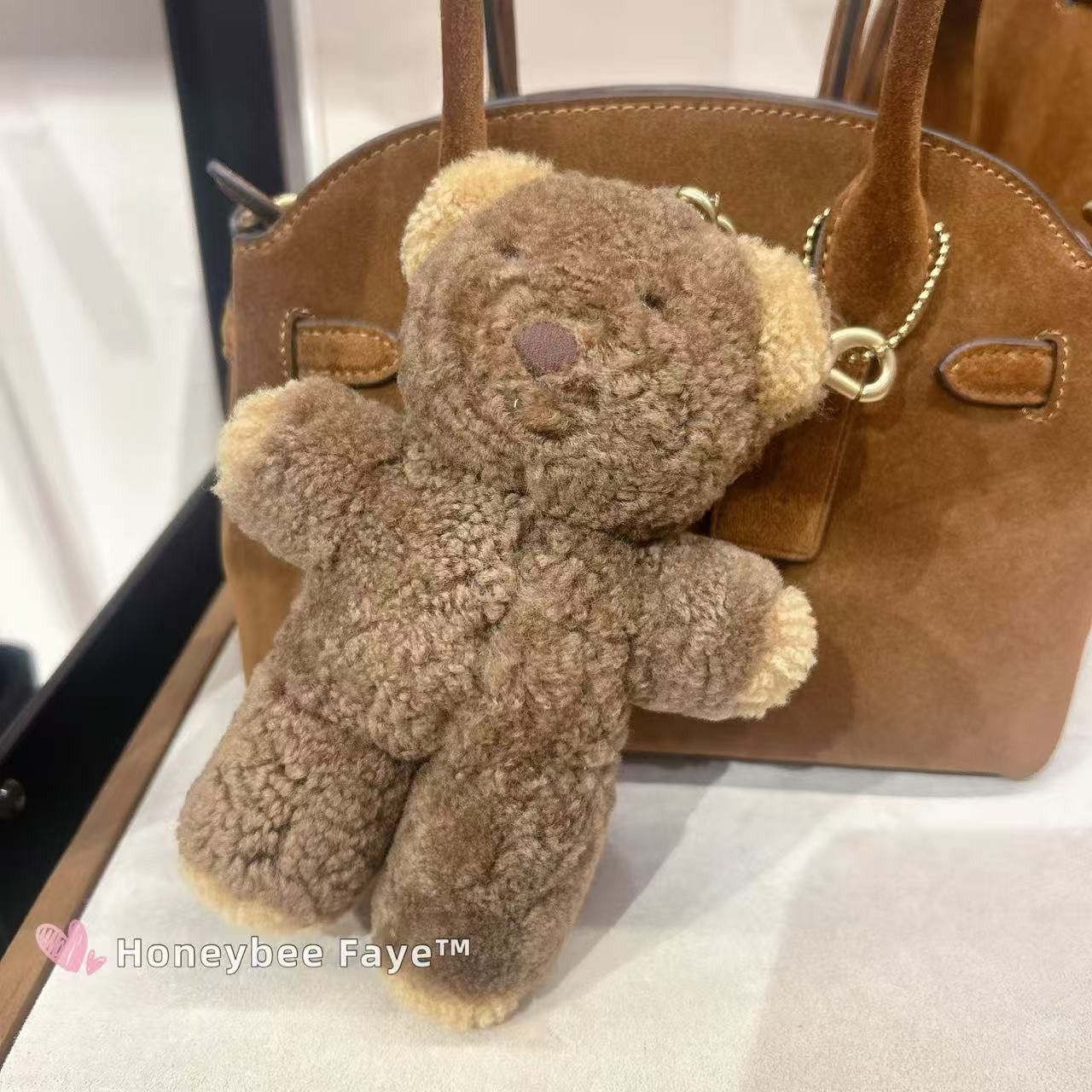 Coach Teddy Bear Bag Charm In Shearling CCO67 Size ONE SIZE - 3 Thumbnail