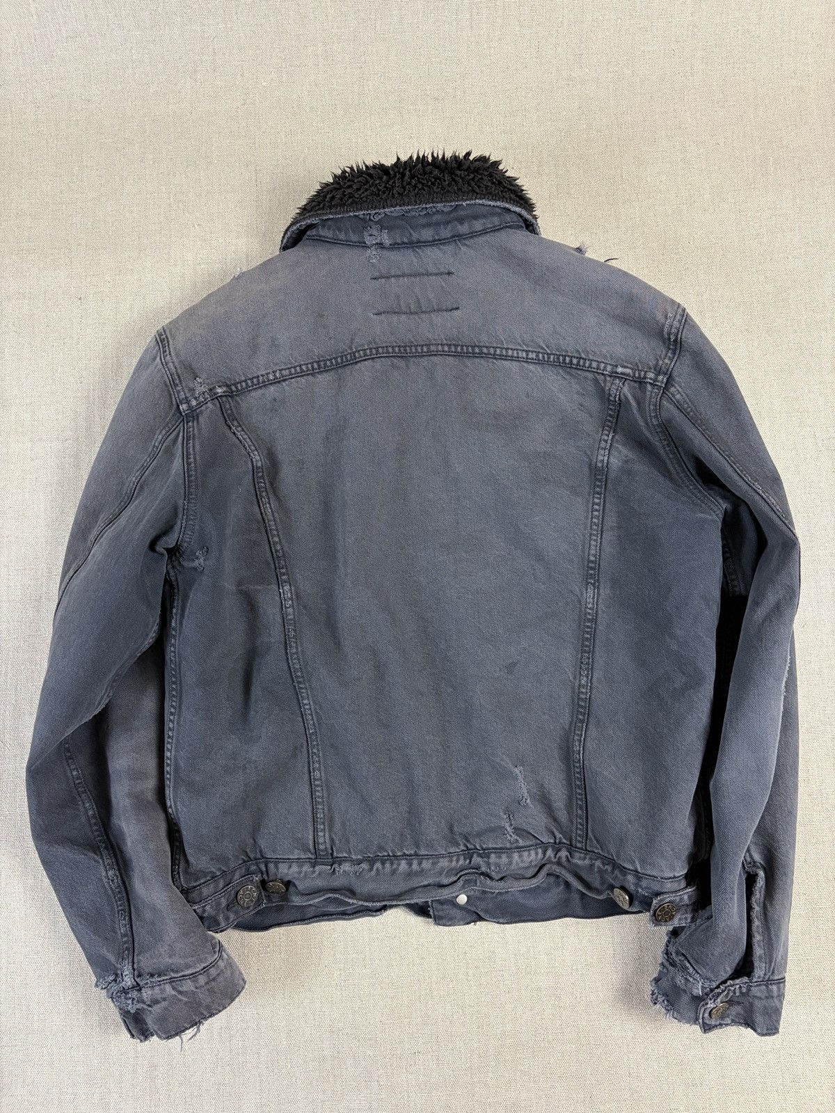 Acne Studios Acne Studios Jam Pile Broken Denim Jacket – Grey / black Size US M / EU 48-50 / 2 - 4 Thumbnail