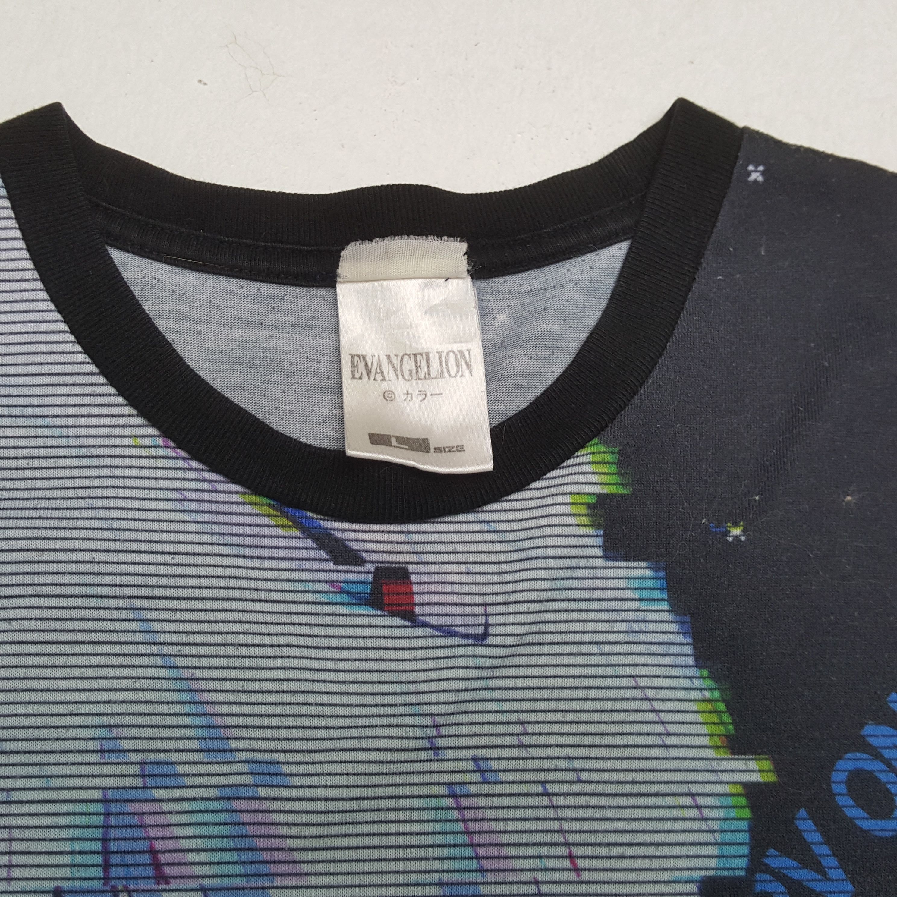 Sci-Fi Fantasy × Vintage EVANGELION Japanese Anime Cartoon Fullprint Design Tshirt Size US L / EU 52-54 / 3 - 8 Thumbnail