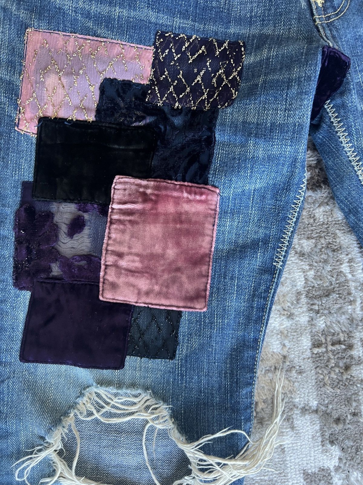 Number (N)ine Number (N)ine AW03 “Touch Me Im Sick” Patchwork Denim Size US 31 - 10 Thumbnail