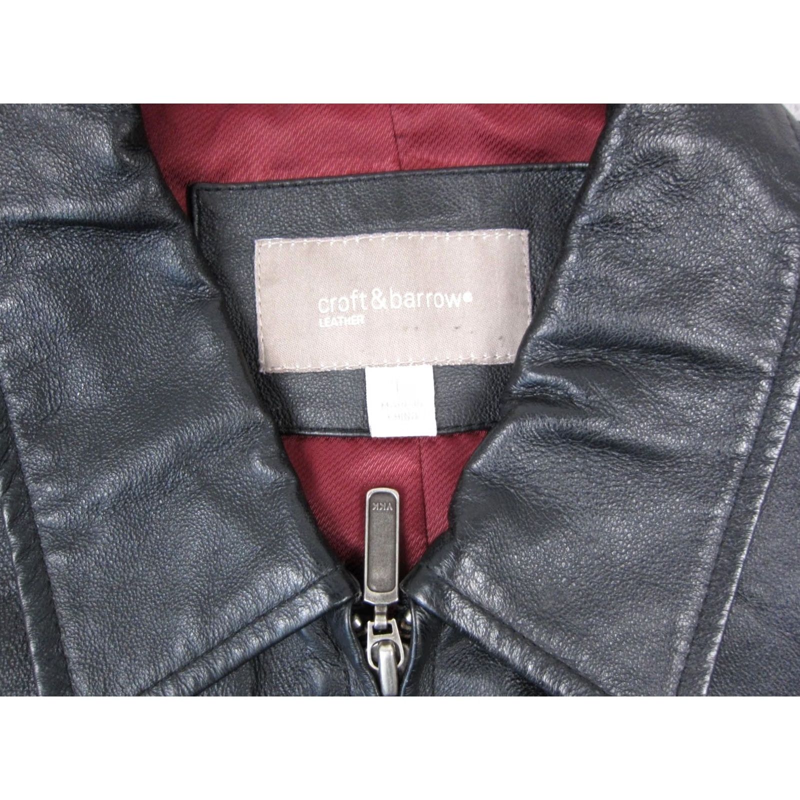 Croft & Barrow VINTAGE Croft & Barrow Leather Jacket Womens L Black Full Zip Motorcycle 90s Size L / US 10 / IT 46 - 3 Thumbnail