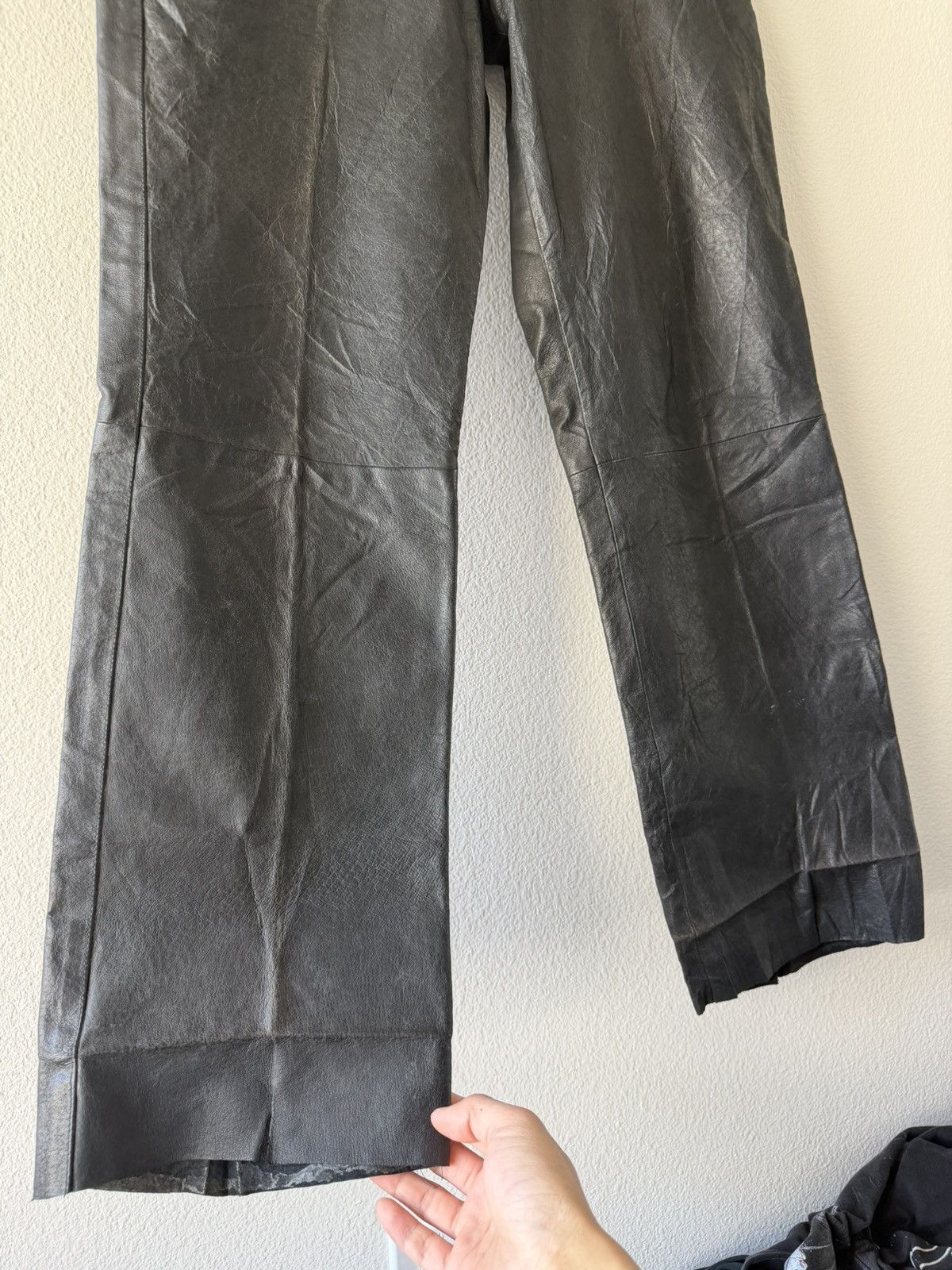Carol Christian Poell SS00 Calfskin Leather Pants 46 Size US 29 - 3 Thumbnail