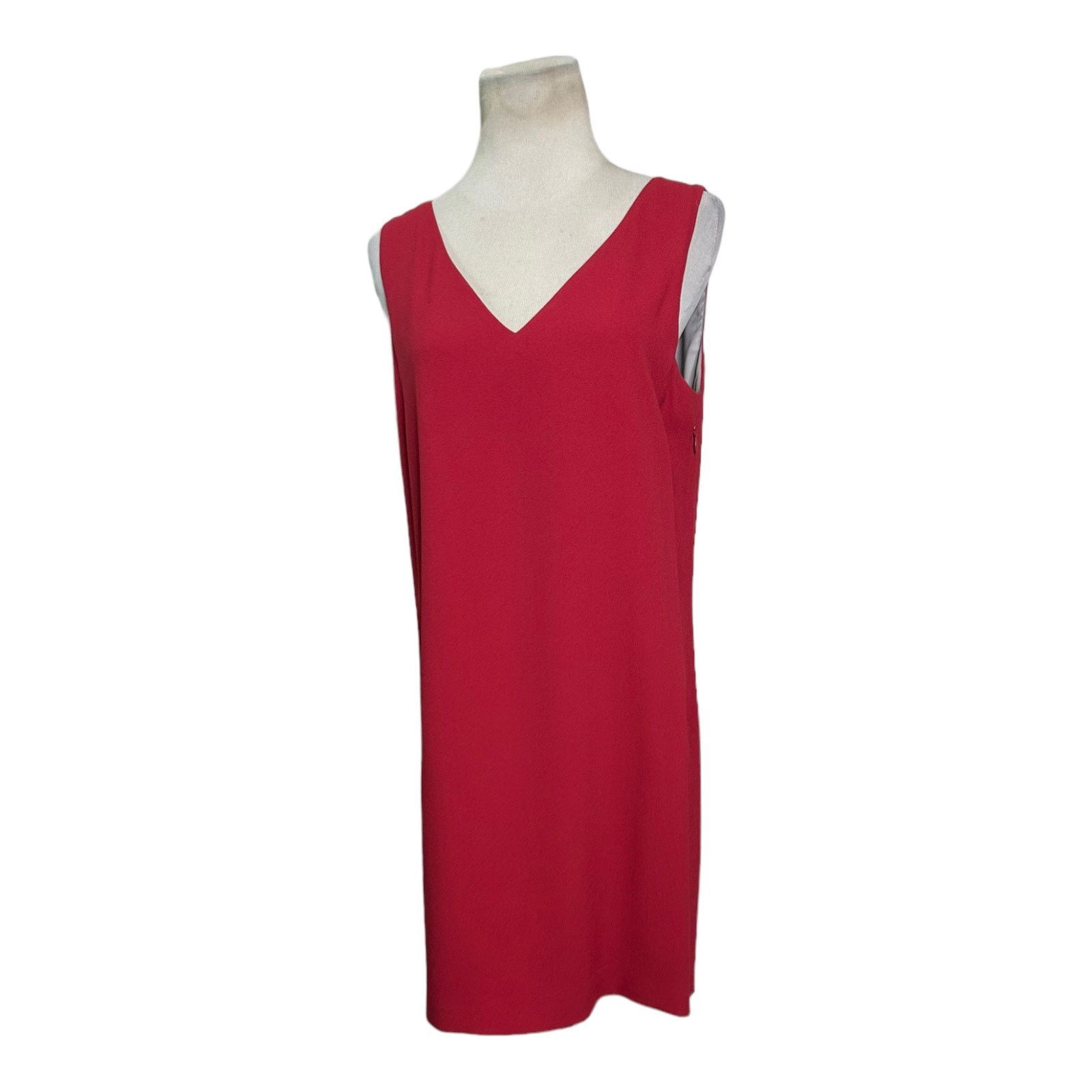 Theory Theory V-neck Shift Cranberry Rosina Mini Dress size 4 Size S / US 4 / IT 40 - 8 Thumbnail