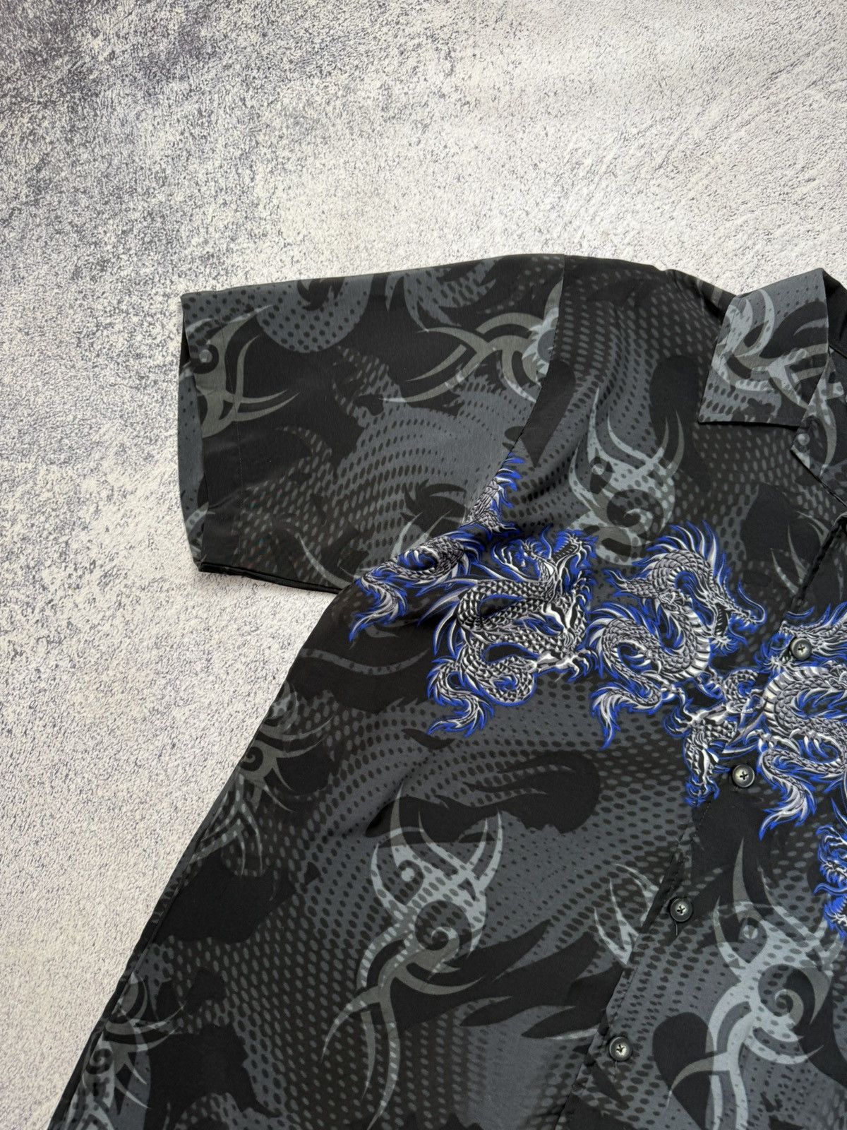 Japanese Brand Vintage Y2k Dragon Shirt Balenciaga Look Alike Size US L / EU 52-54 / 3 - 6 Thumbnail