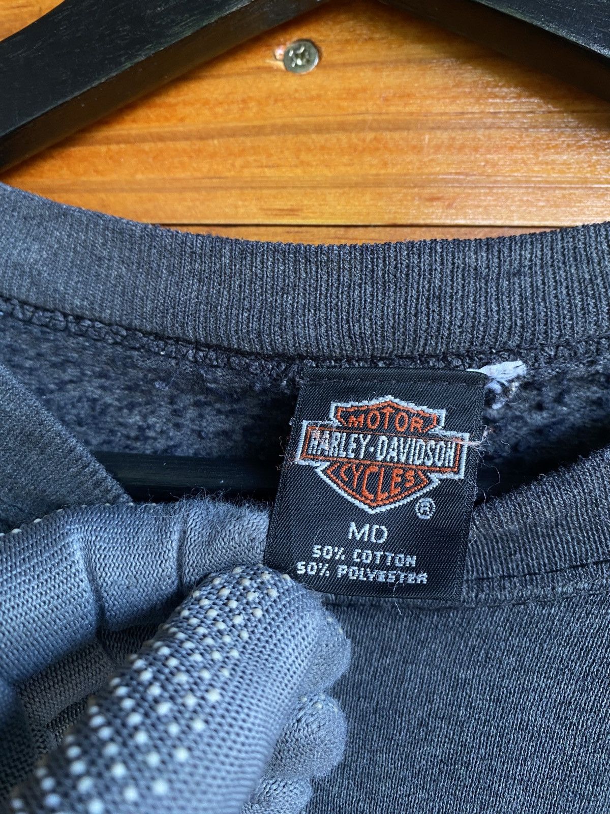 Harley Davidson Vintage 1985 Harley-Davidson Skull Bull Flames Sweatshirt Size US M / EU 48-50 / 2 - 15 Thumbnail