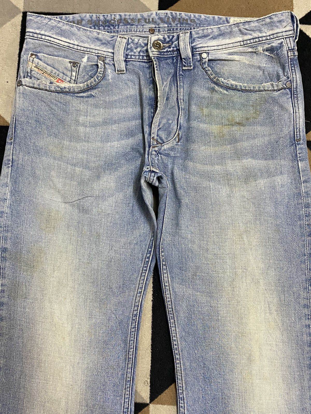 Diesel Vtg Diesel Larkee Faded Wash Butterfly Botton Loose Jeans Size US 34 / EU 50 - 3 Thumbnail
