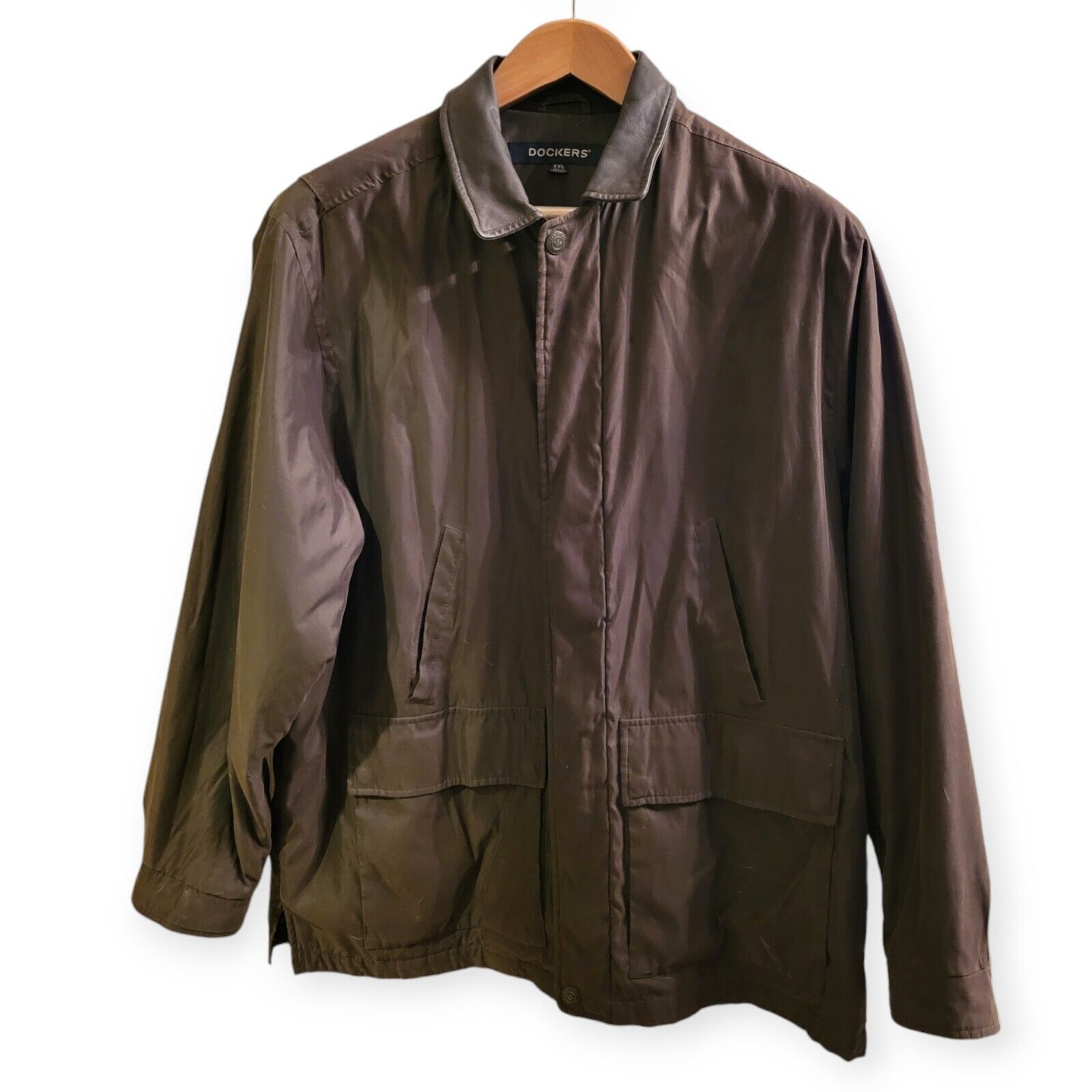 Dockers Dockers Jacket XXL Micro Fiber & Leather Trim Lightly Worn Size US XXL / EU 58 / 5 - 1 Thumbnail