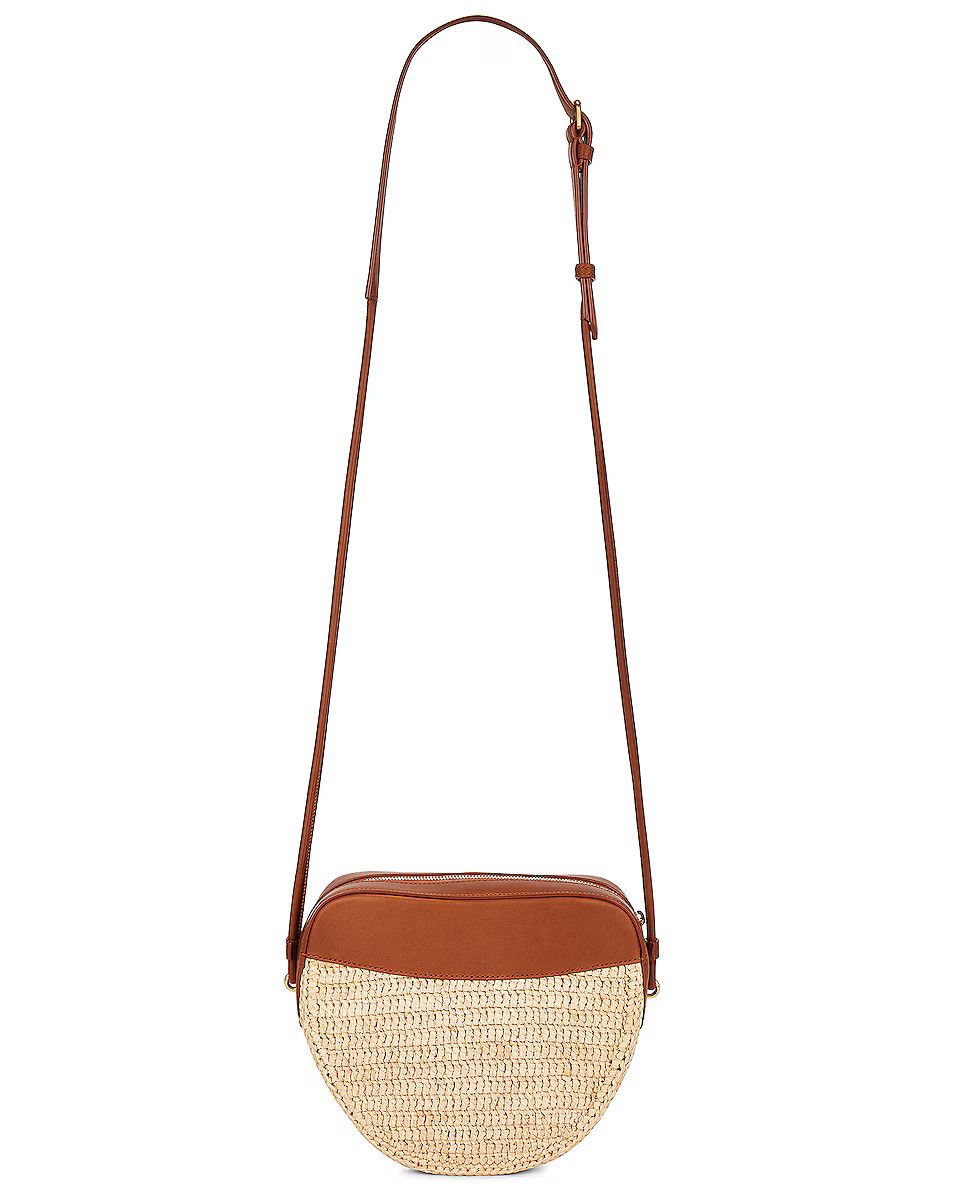 Saint Laurent Paris o1bcso1str0425 Size: OS/Le Coeur In Raffia in Natural/Brick Size ONE SIZE - 2 Thumbnail