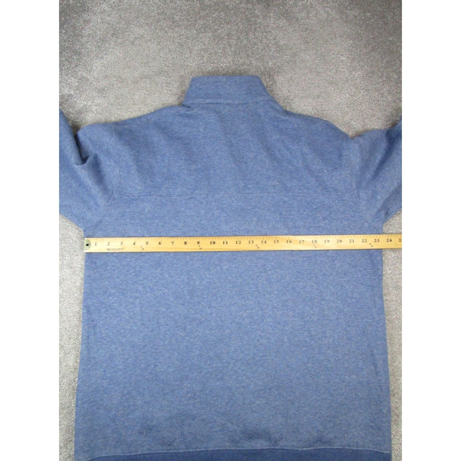 Vintage Columbia Sweater Mens Large Blue Mock Neck Pullover Fleece Cotton Half Zip Ski Hiking Golf Camp Union Casual Size US L / EU 52-54 / 3 - 6 Thumbnail