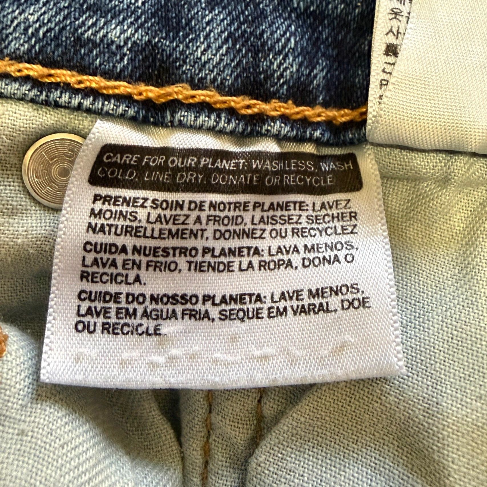 Levi's Levi's 514 Jeans Mens 32x30 Blue Slim Straight Stretch Denim Medium Wash Jeans Regular Men blue 5-Pocket Design Mid Rise 10-12in Size US 32 / EU 48 - 3 Thumbnail