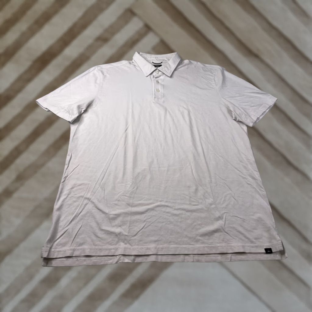 Faherty Faherty Polo Shirt Mens 2XLT White Lightweight Stretch Casual Golf Shirt Mens Size US XXL / EU 58 / 5 - 1 Thumbnail