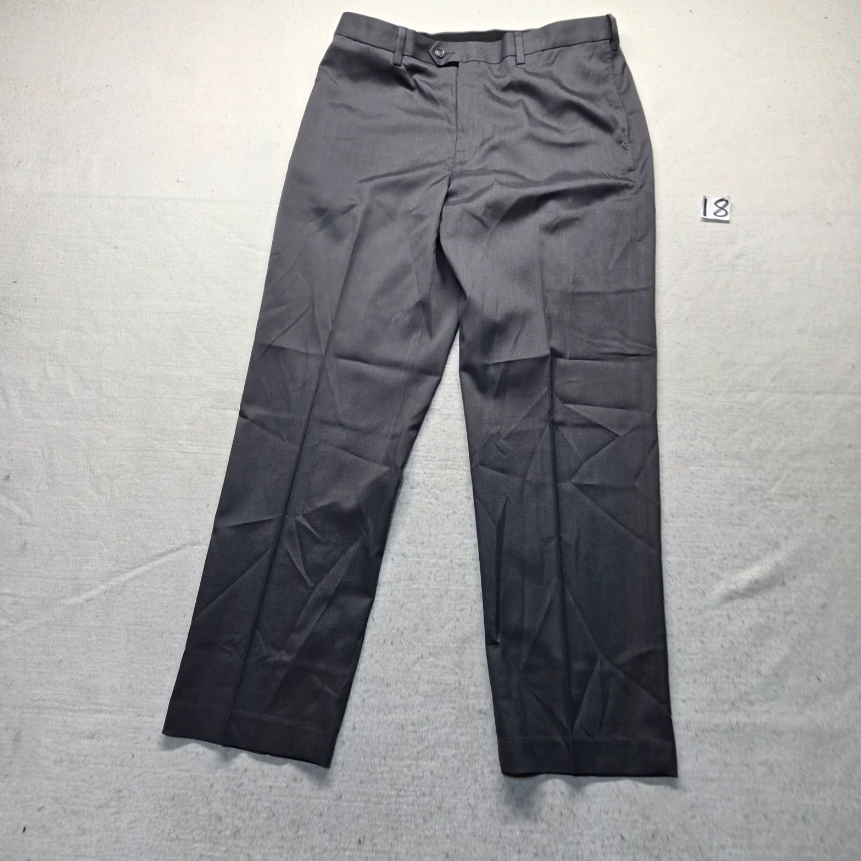 Savane Savane Dress Pants Flat Front Women 36x32 Gray Cotton Wrinkle-Resistant Pockets Machine Washable Size 25" / US 0 / IT 36 - 2 Thumbnail