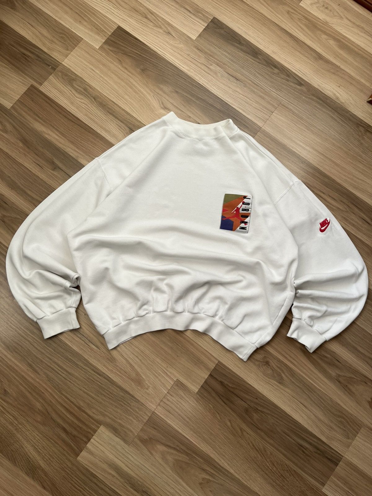 Nike 💥 Rare Vintage Hype Nike Jordan Sweatshirt Y2K Size US L / EU 52-54 / 3 - 1 Thumbnail