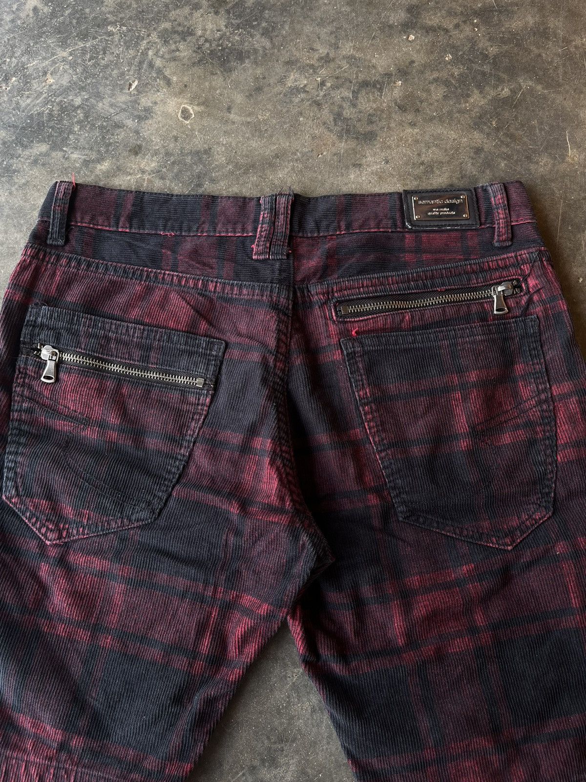 If Six Was Nine JAPANESE BRAND SEMANTIC DESIGN CORDUROY SHORT ZIPPER TARTAN Size US 30 / EU 46 - 3 Thumbnail